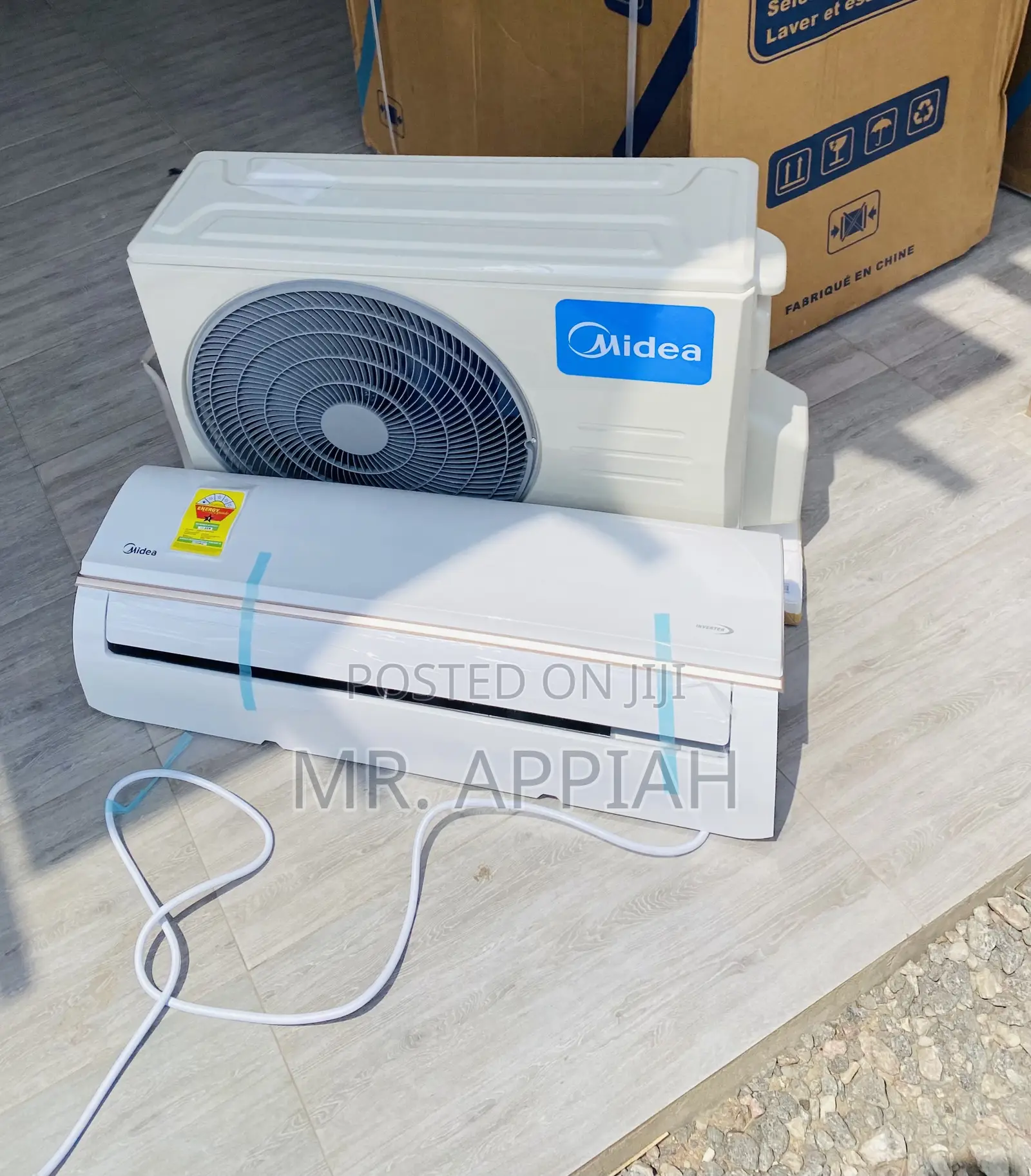 Long Lasting Midea 1.5hp R410 Electric Ac(White).
