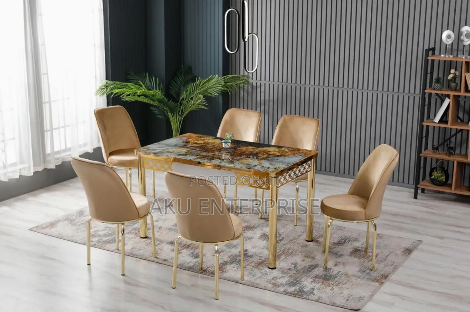 Extendable Dinning Table With 6 Chairs