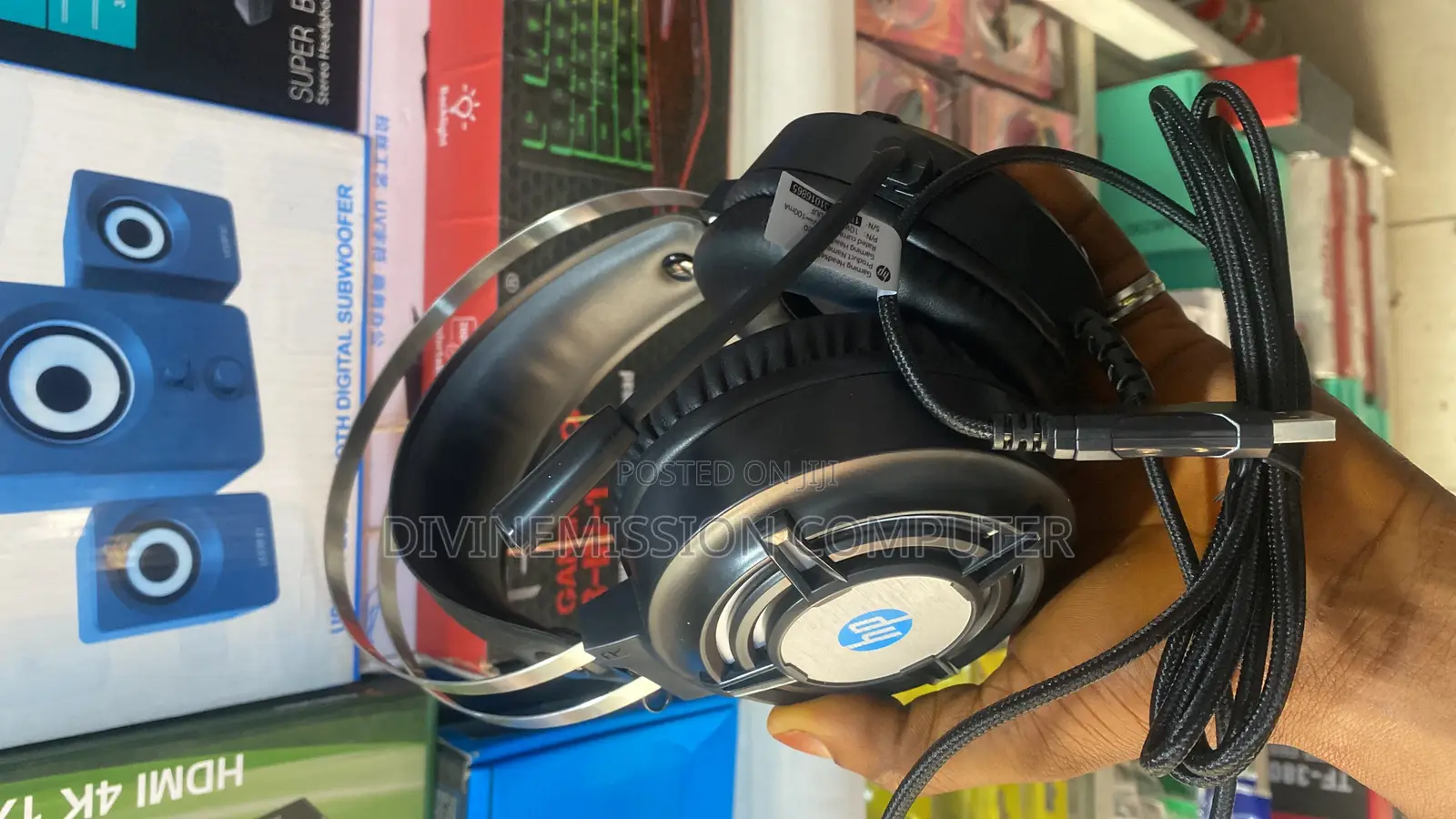 HP H120 Original Gaming Headset With Microphone USB Cable.