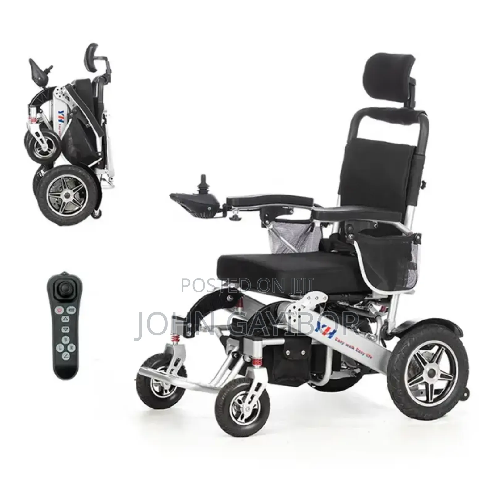 Fully Automated Fold Unfold Electric Wheelchair + Remote Controller