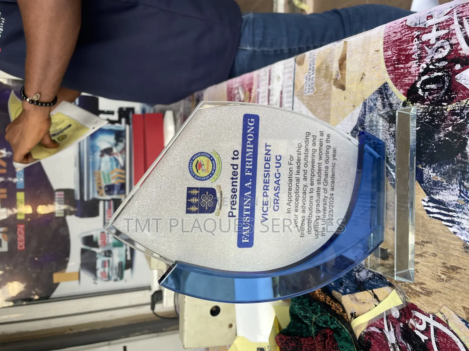 Gold Crystal Plaque