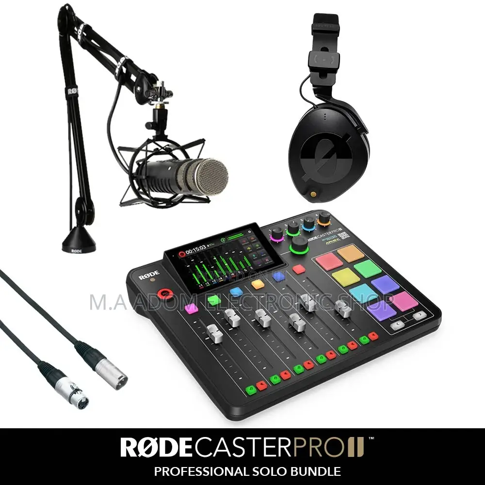 Røde Rodecaster Pro Ii Podcast Production Console With Headphones Mic