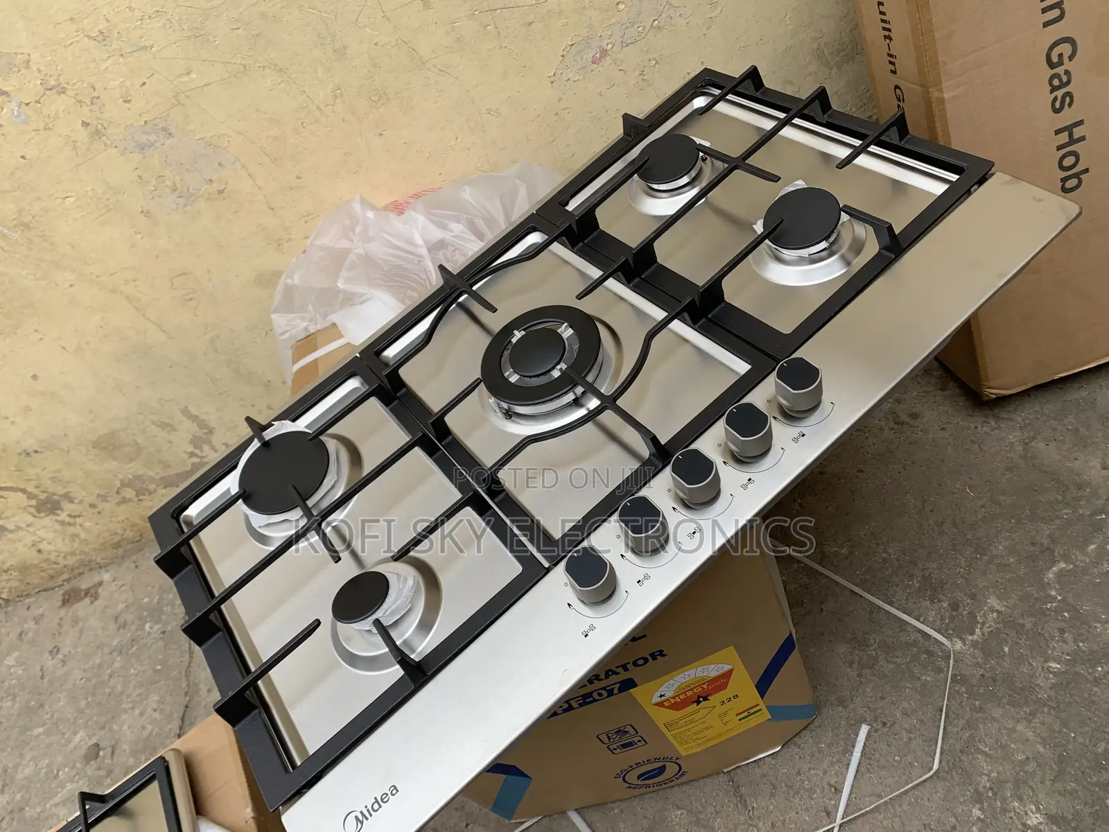 Headlamp Midea Gas Cooker 5burner Inbuilt Cooker