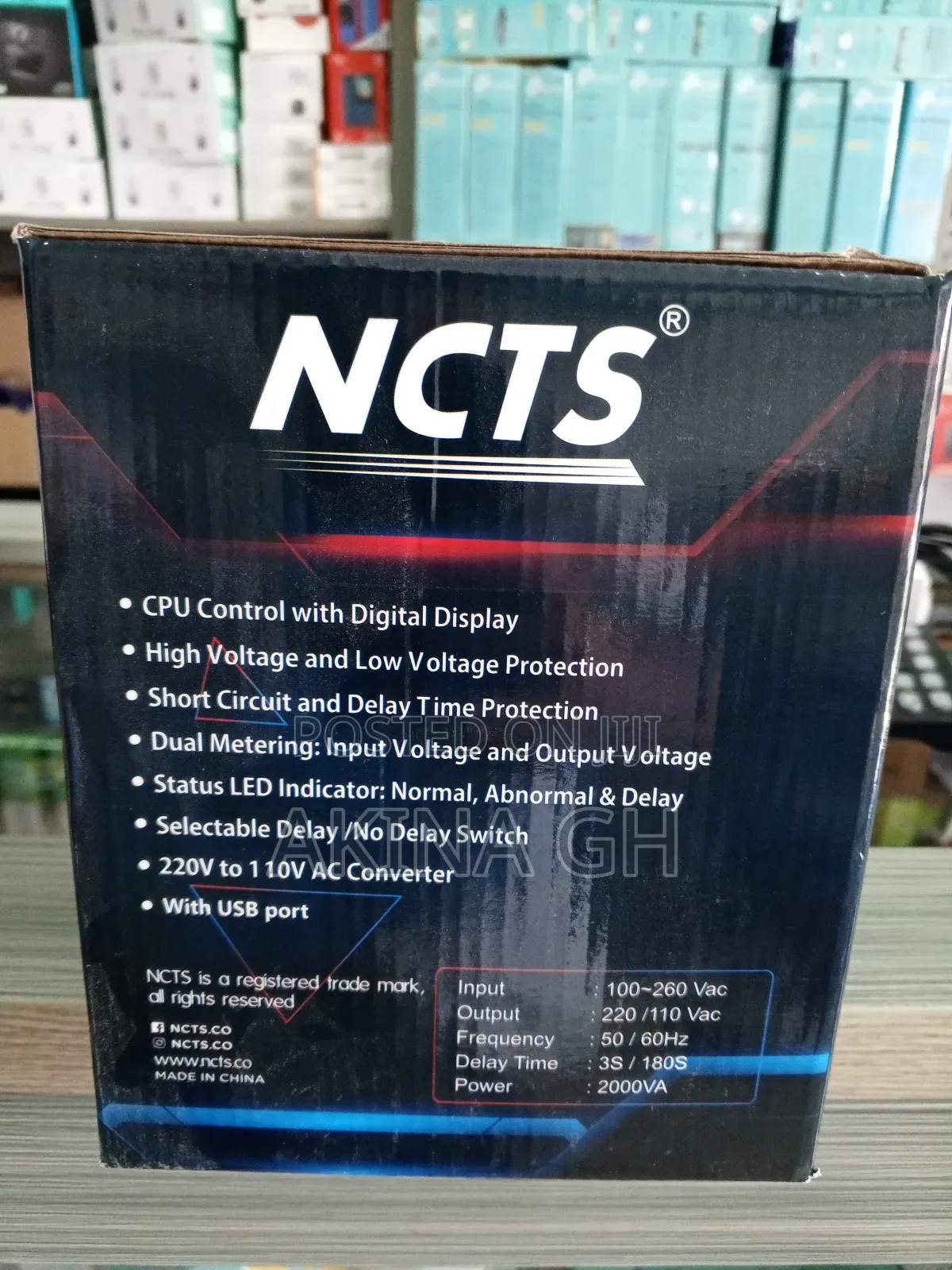 NCTS Automatic Voltage Stabilizer 2000va NCTS-Avr2000va