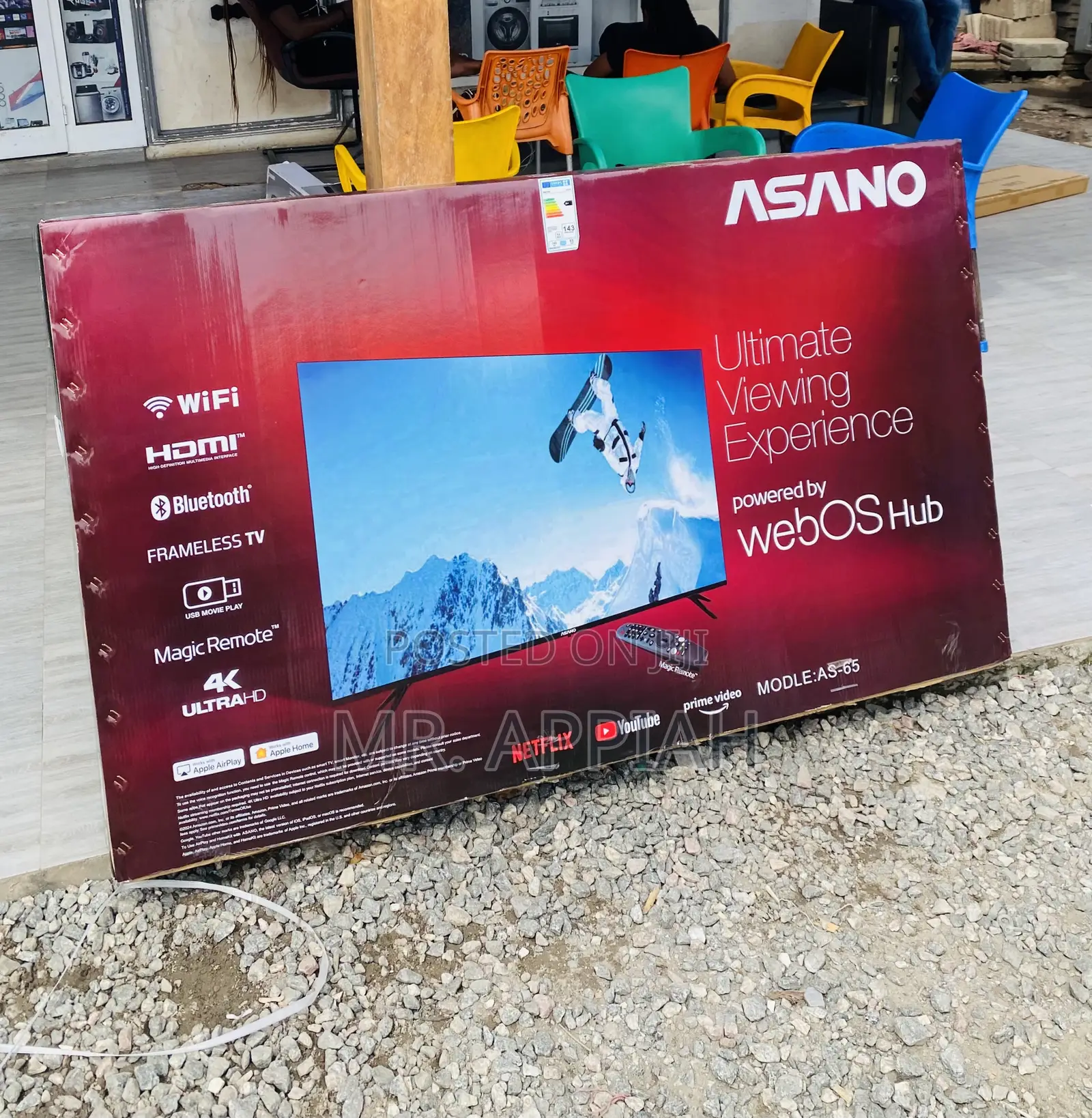 Quality Asano 65 Smart Uhd Bluetooth Webos Television,Black