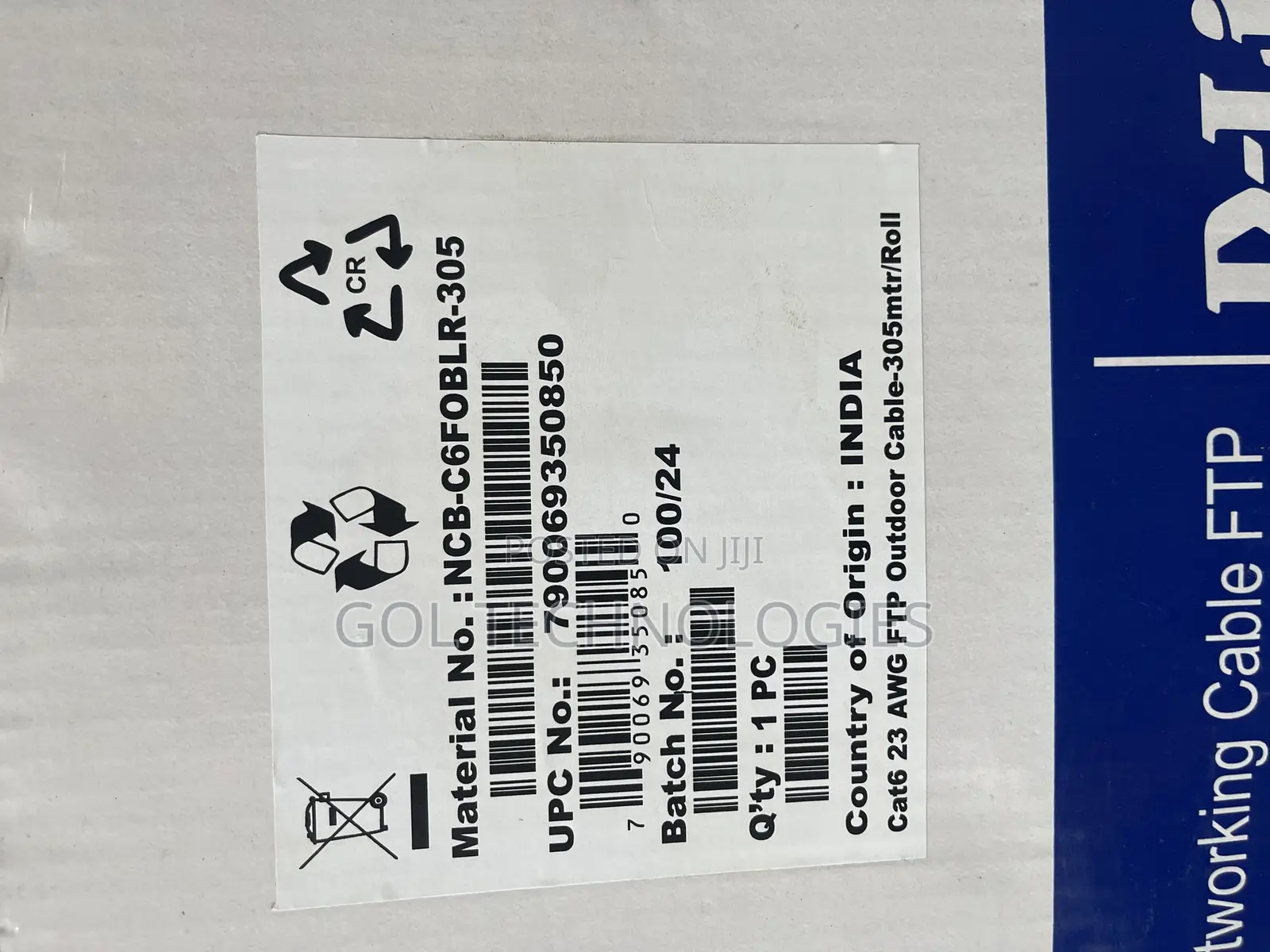 D-Link FTP Outdoor Cat6 Cable Double Coated 23 Awg Original