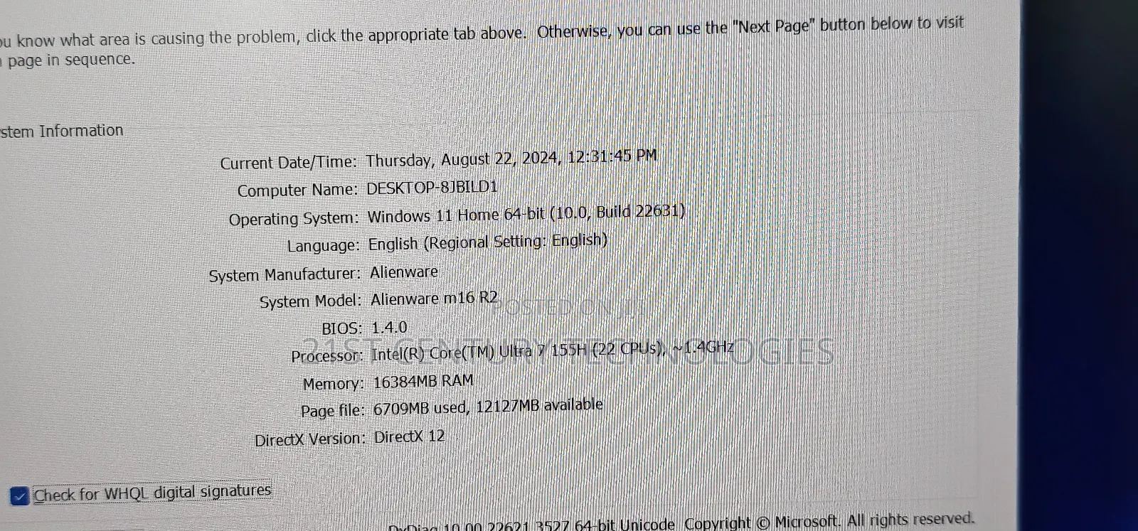 Laptop Dell Alienware M16 R2 16GB SSD 1T