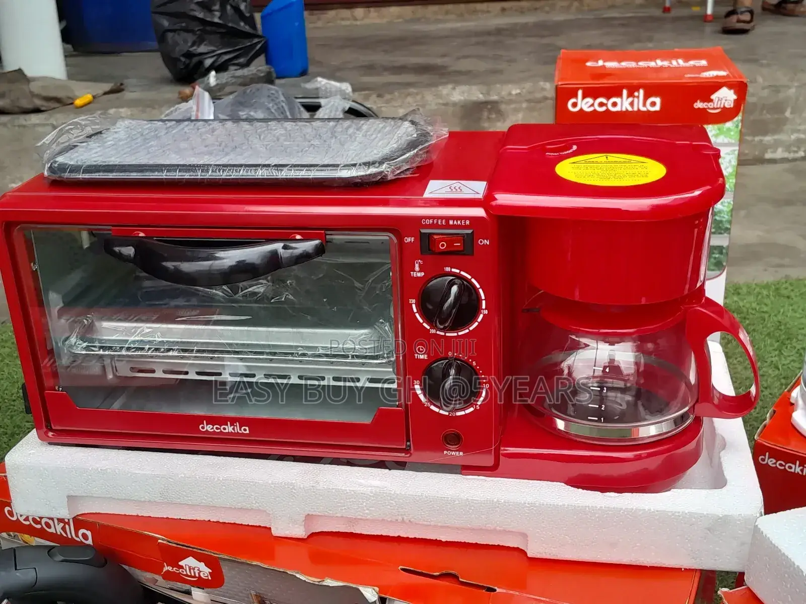 RED Coloured Decakila Breakfast Machine Breakfast Machine