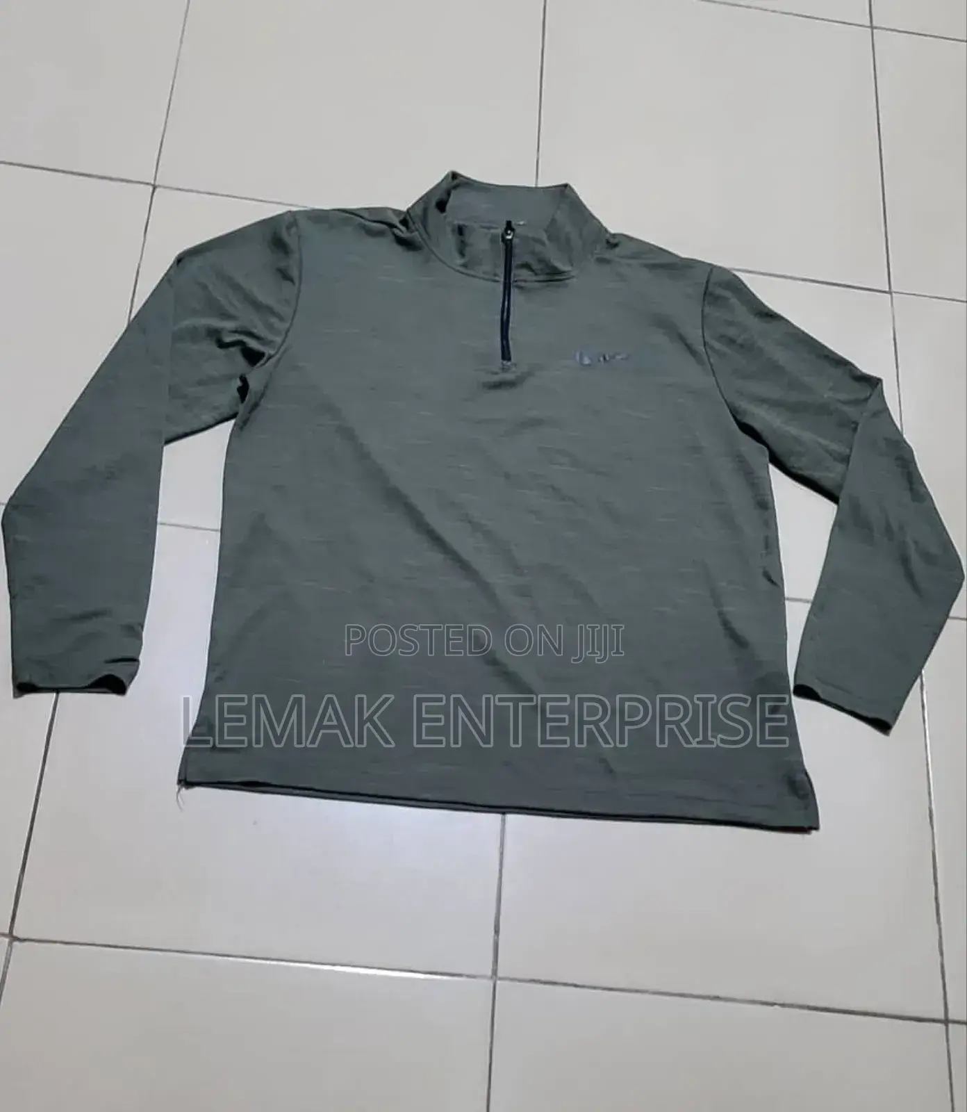 Men Zip Up Sweater Size L