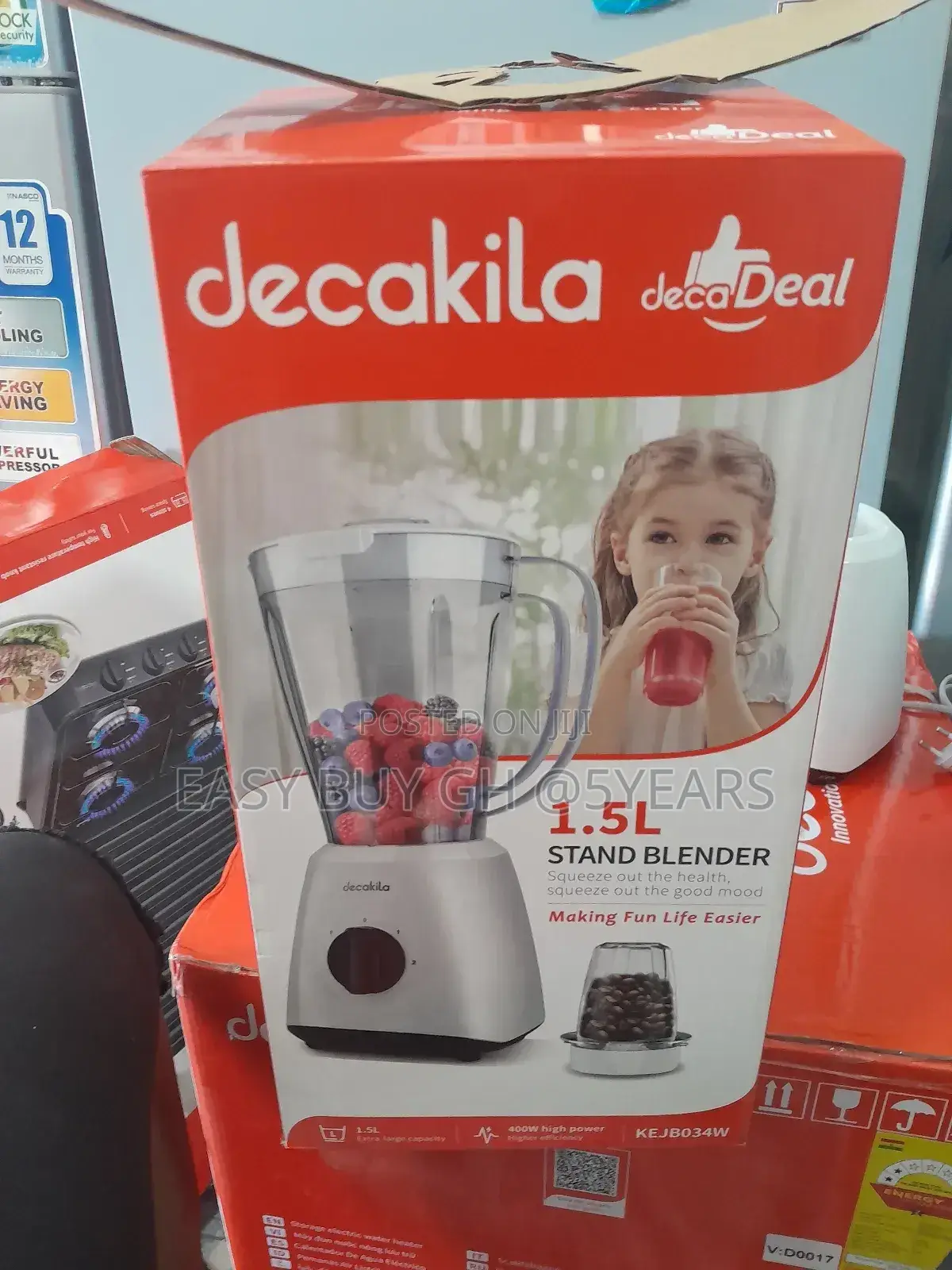 KEJB034W Decakila Stand Blender 1.5L Stand Blender