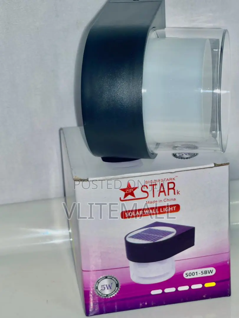 Zip Star Solar Wall Light S001-5bw