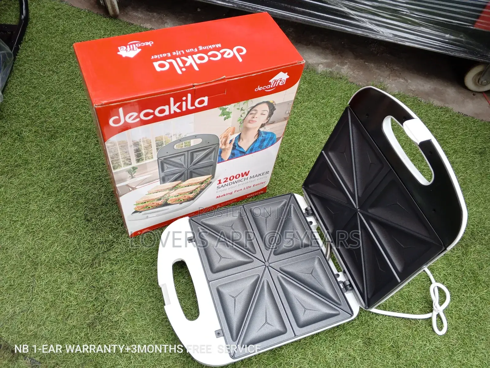 Sandwich Maker Decakila 1200watts Breakfast Easily Sandwich.
