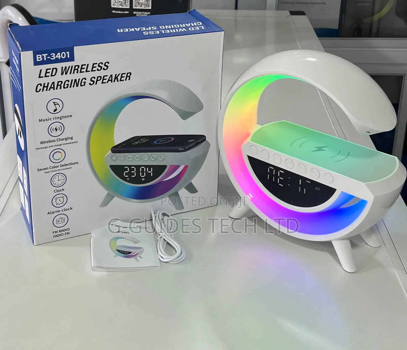 BT-3401 LED Wireless Charging Bluetooth Speaker