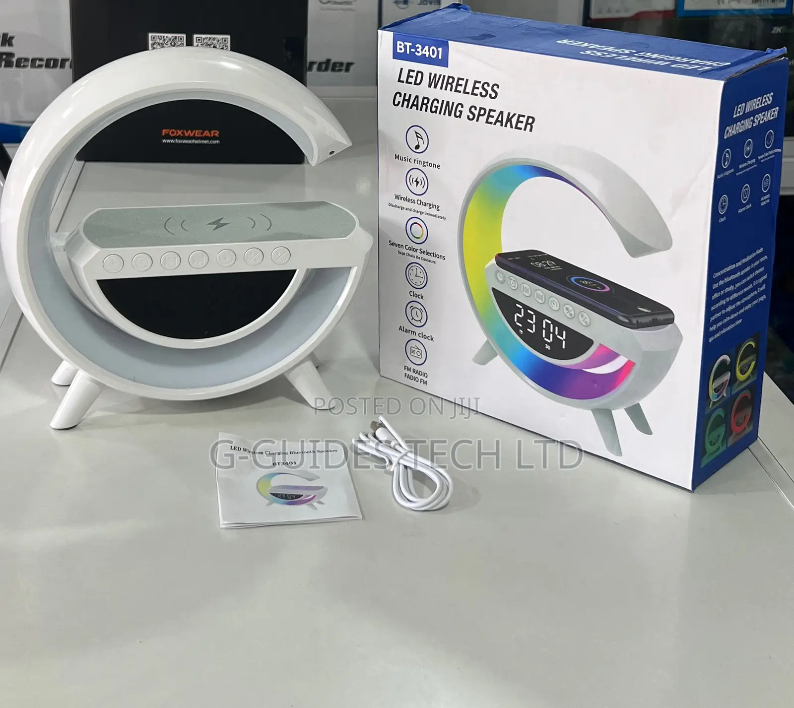 BT-3401 LED Wireless Charging Bluetooth Speaker