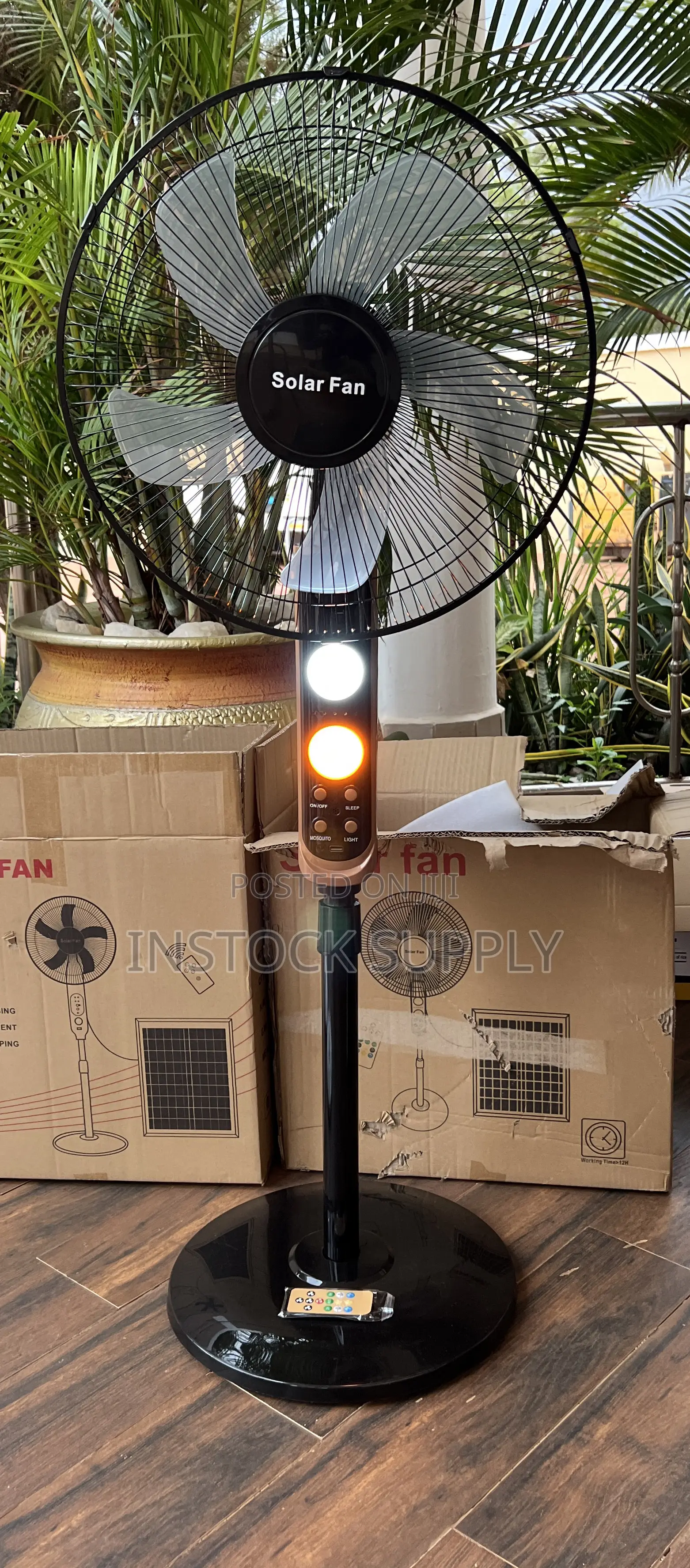 Rechargeable Fan + Solar + Mosquito Away