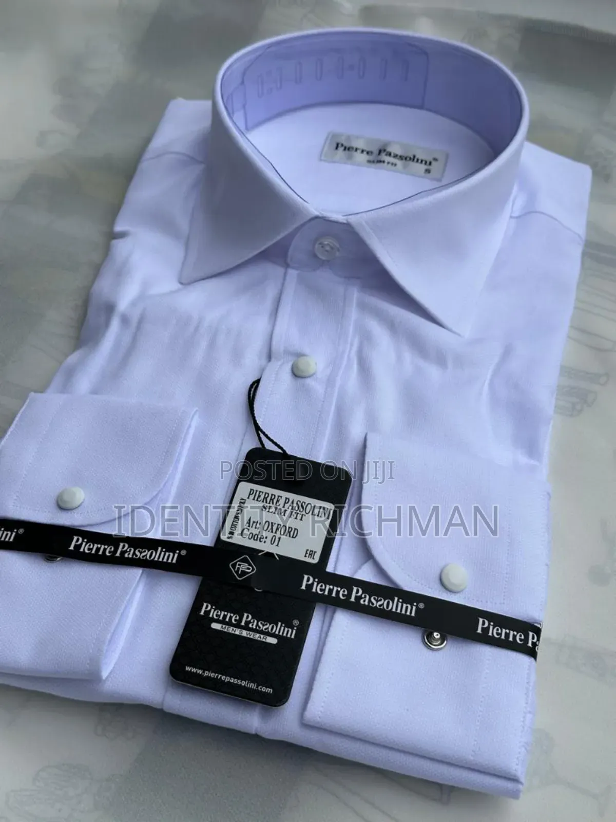 Men Long Sleeves White Shirt