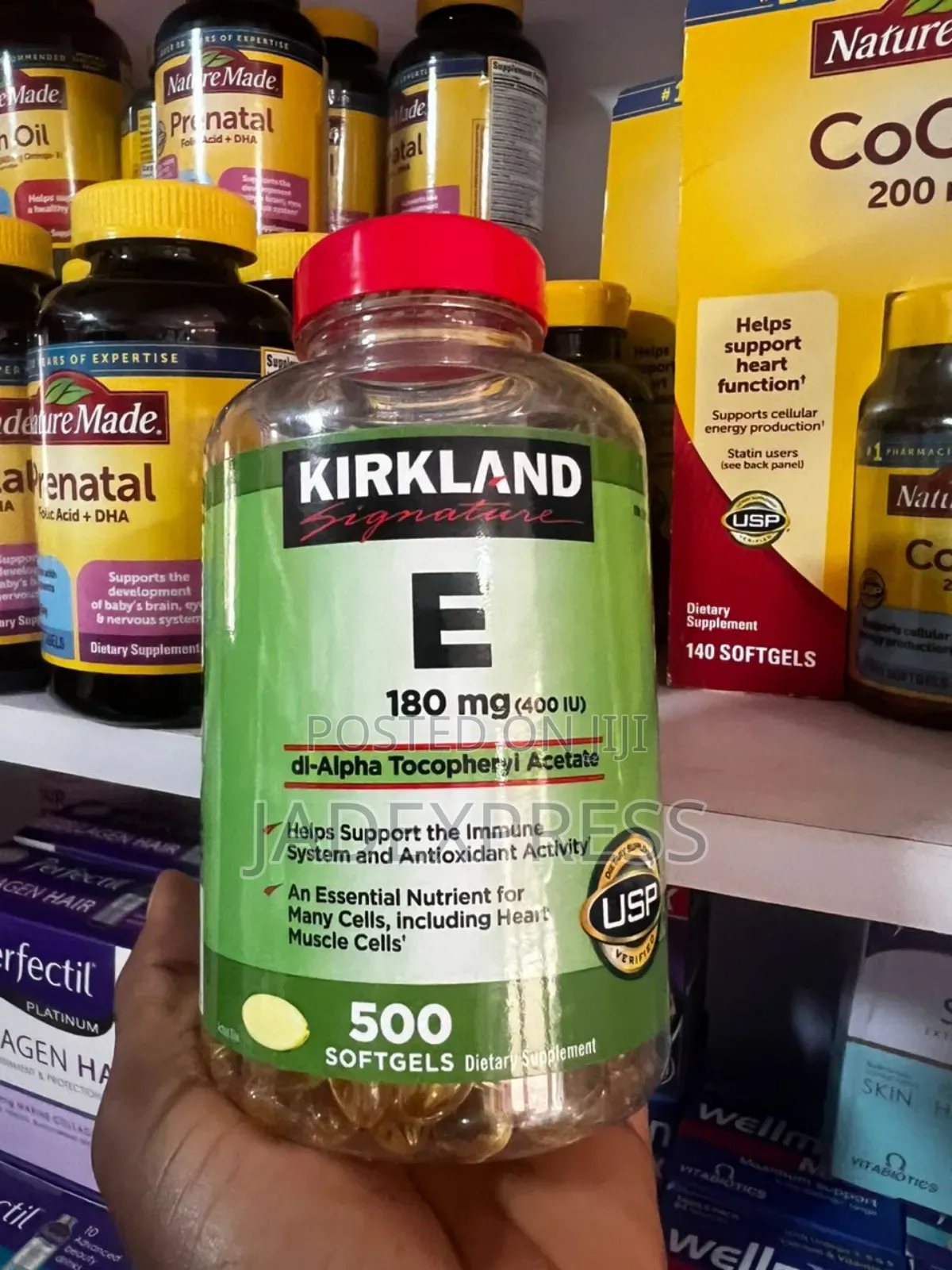 Kirkland Vitamin E 400iu 500 Softgels.