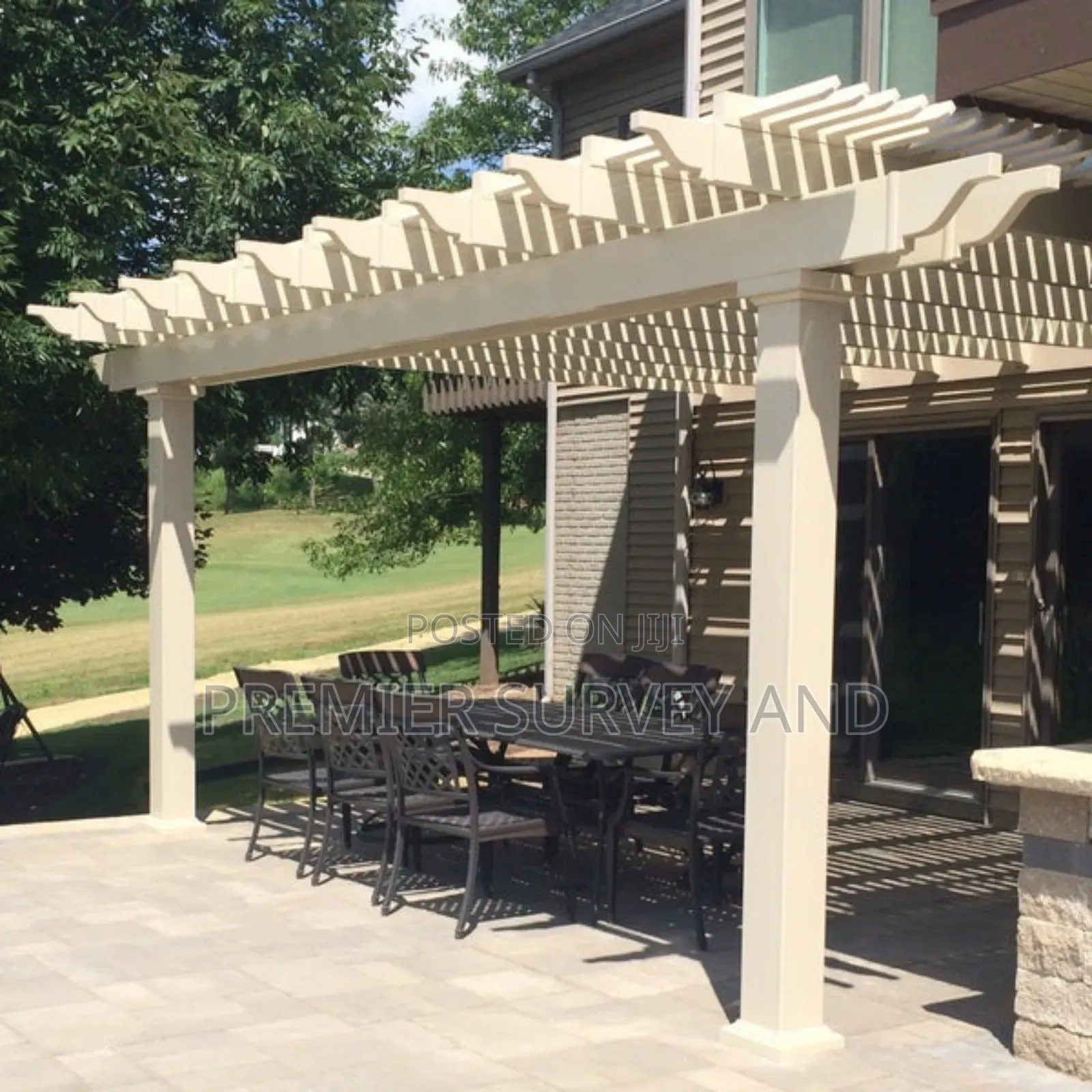 Beautiful White Pergola Structures