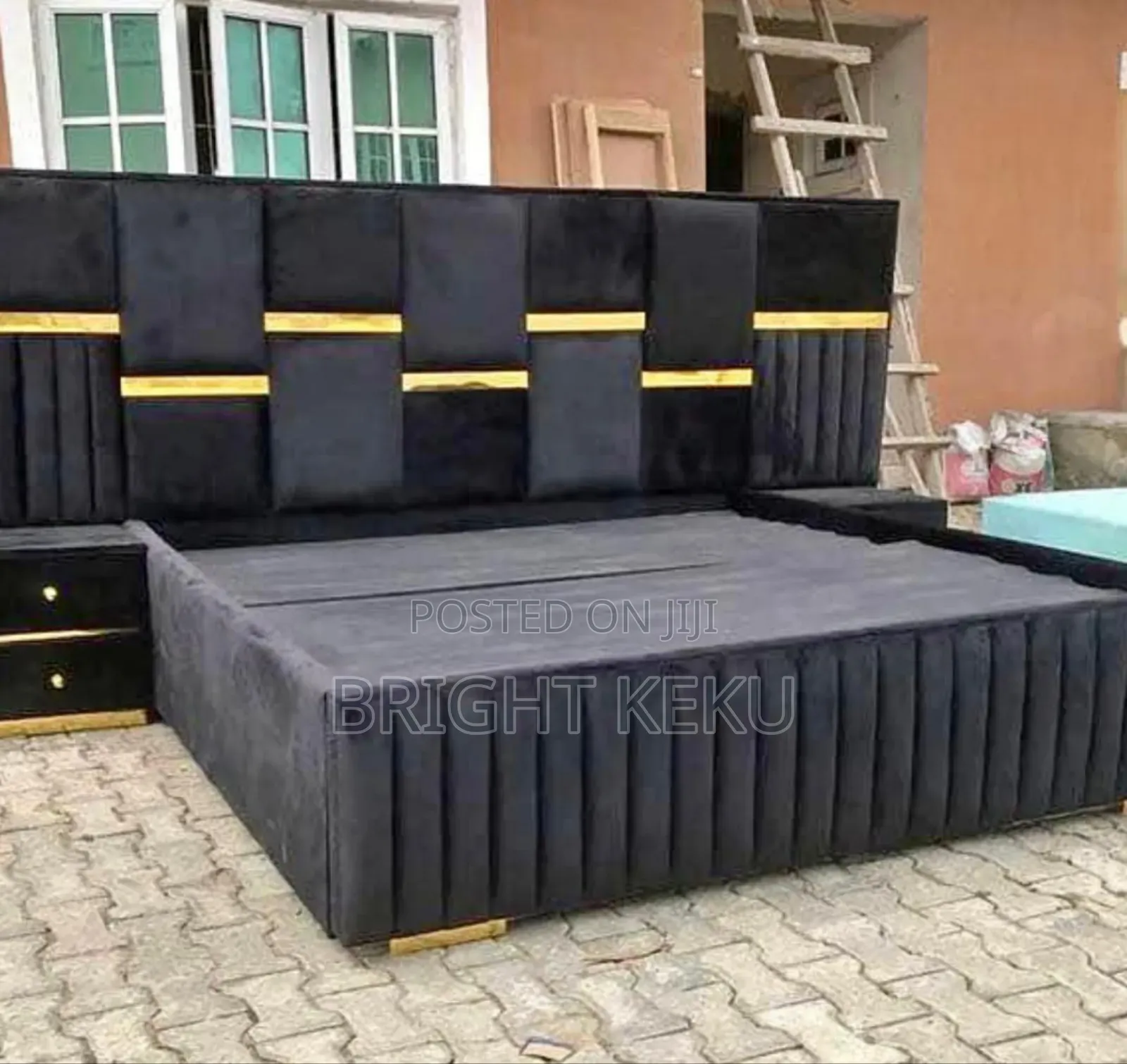 King Size Bed Frame With Side Drawers
