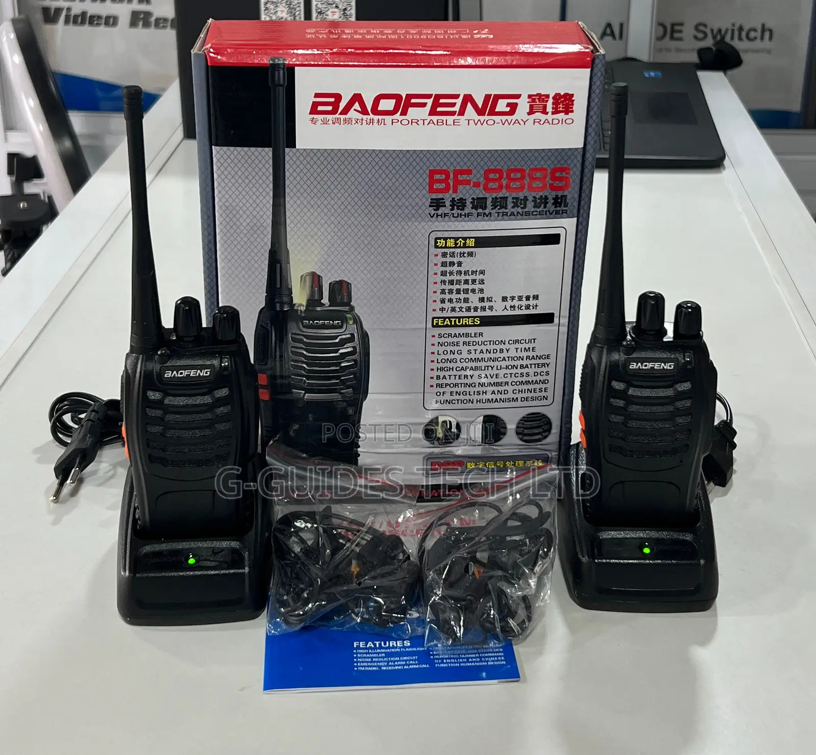 Baofeng Bf-888s Walkie Talkies With Earpiece ,Two-Way Radio