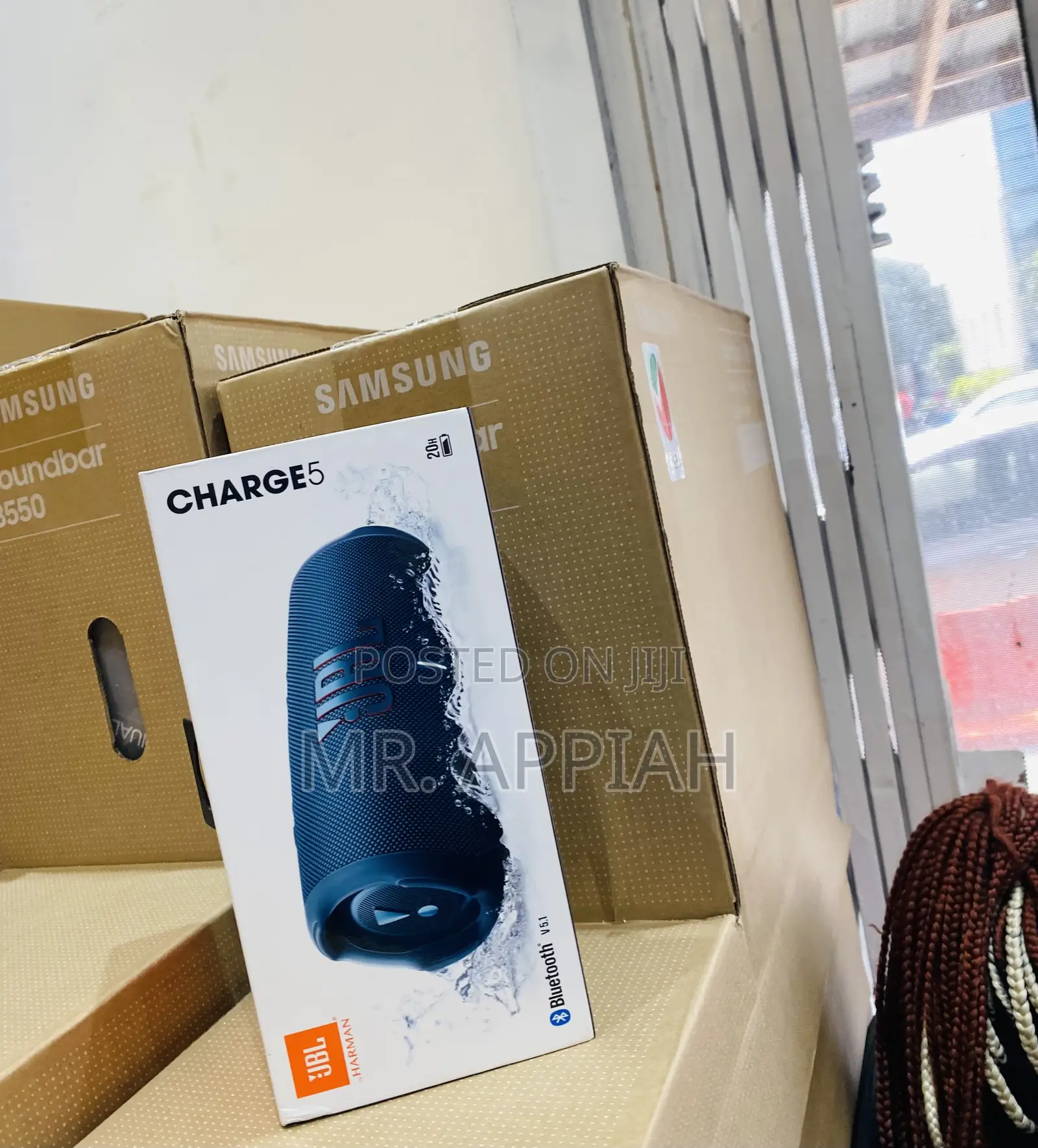 Authentic JBL Portable Bluetooth Speaker(Charge 5)Blue.
