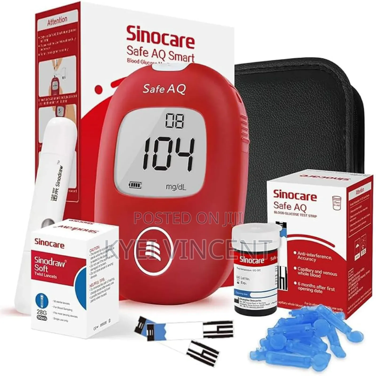 Sinocare Glucometer With 50 Strips and 50 Lancet