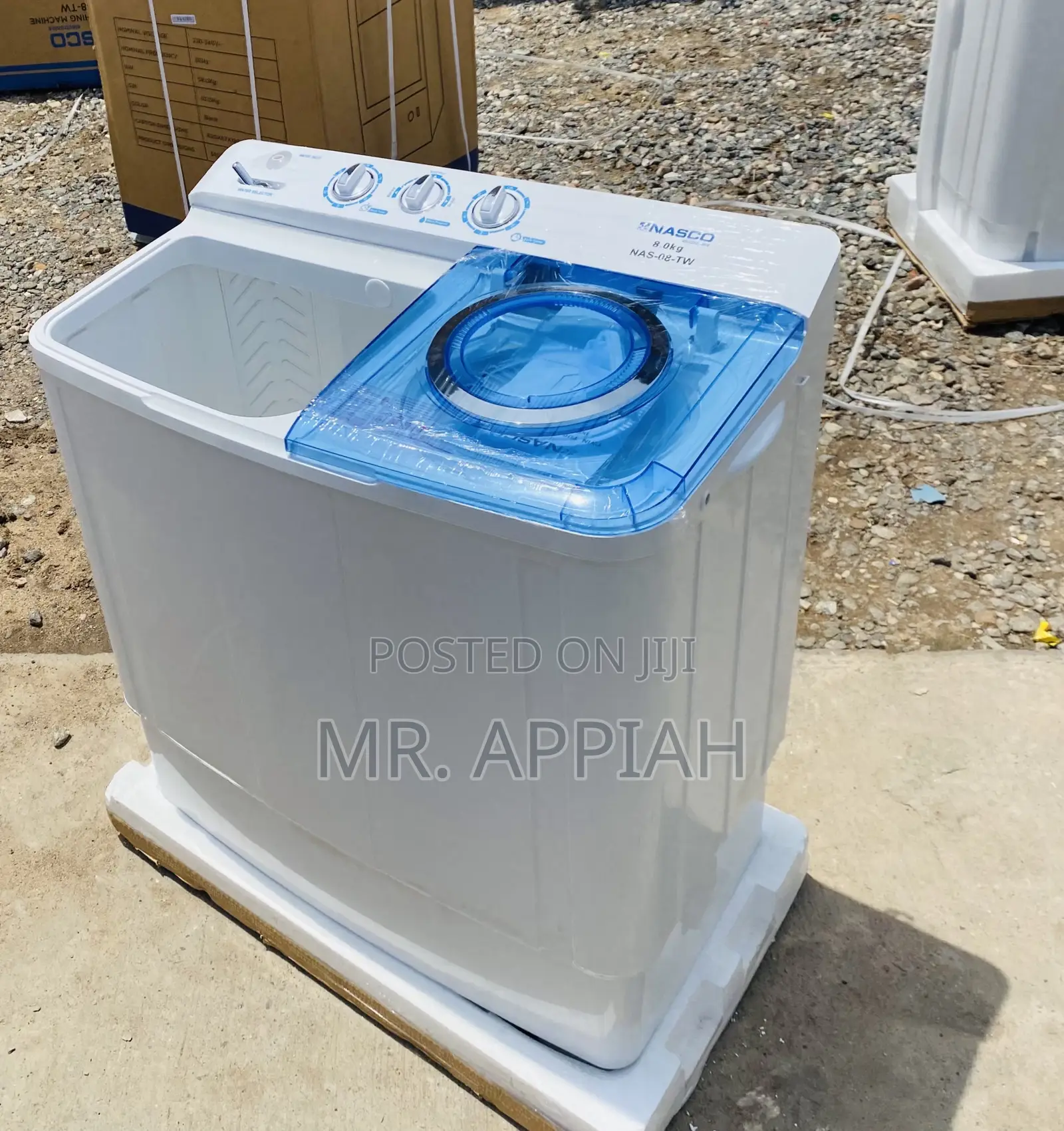 Elegantly Designed Nasco 7kg Washing Machine+Spin/Dry,White