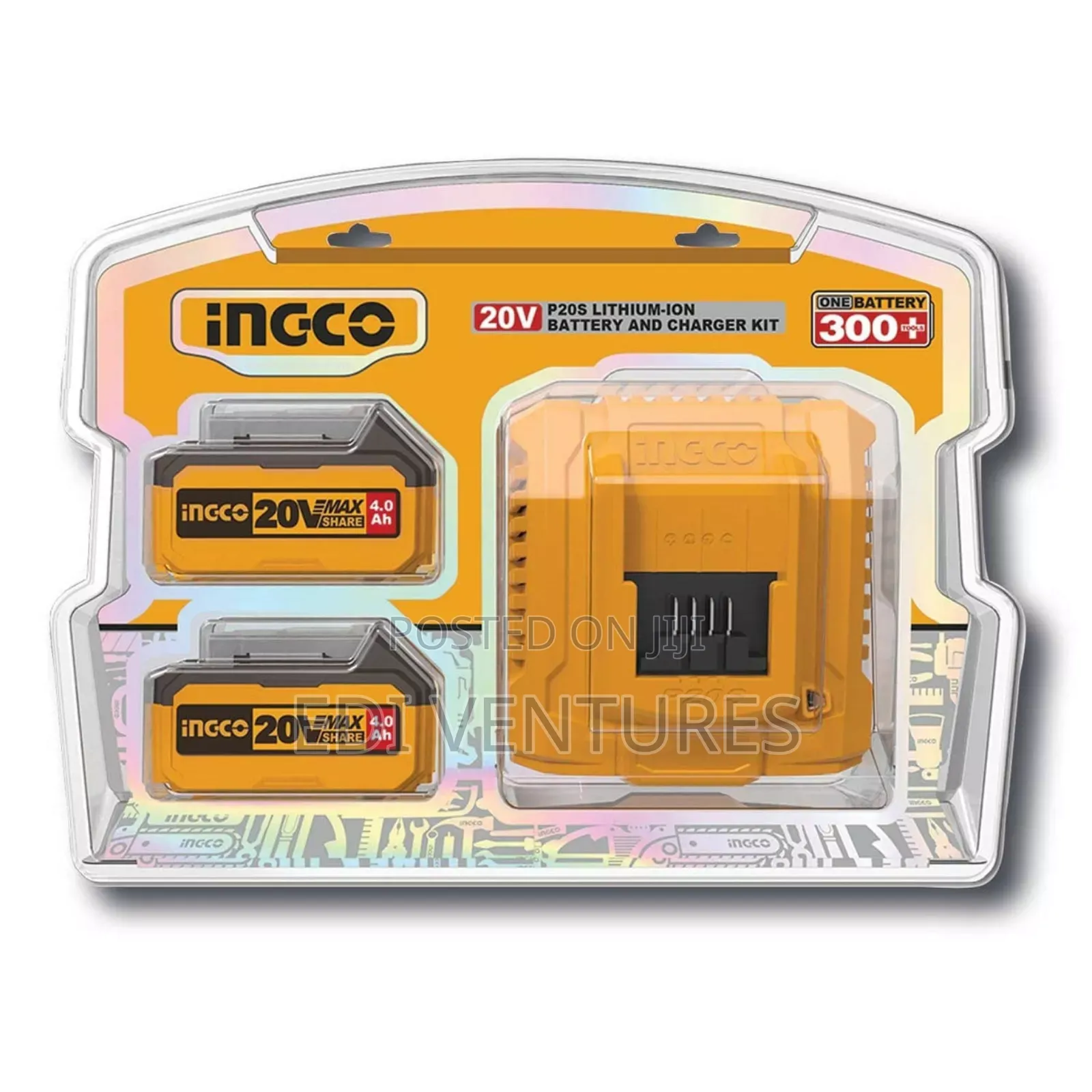 Ingco 20V 2ah P20S Lithium-Ion Battery and Charger Fbcpk1424