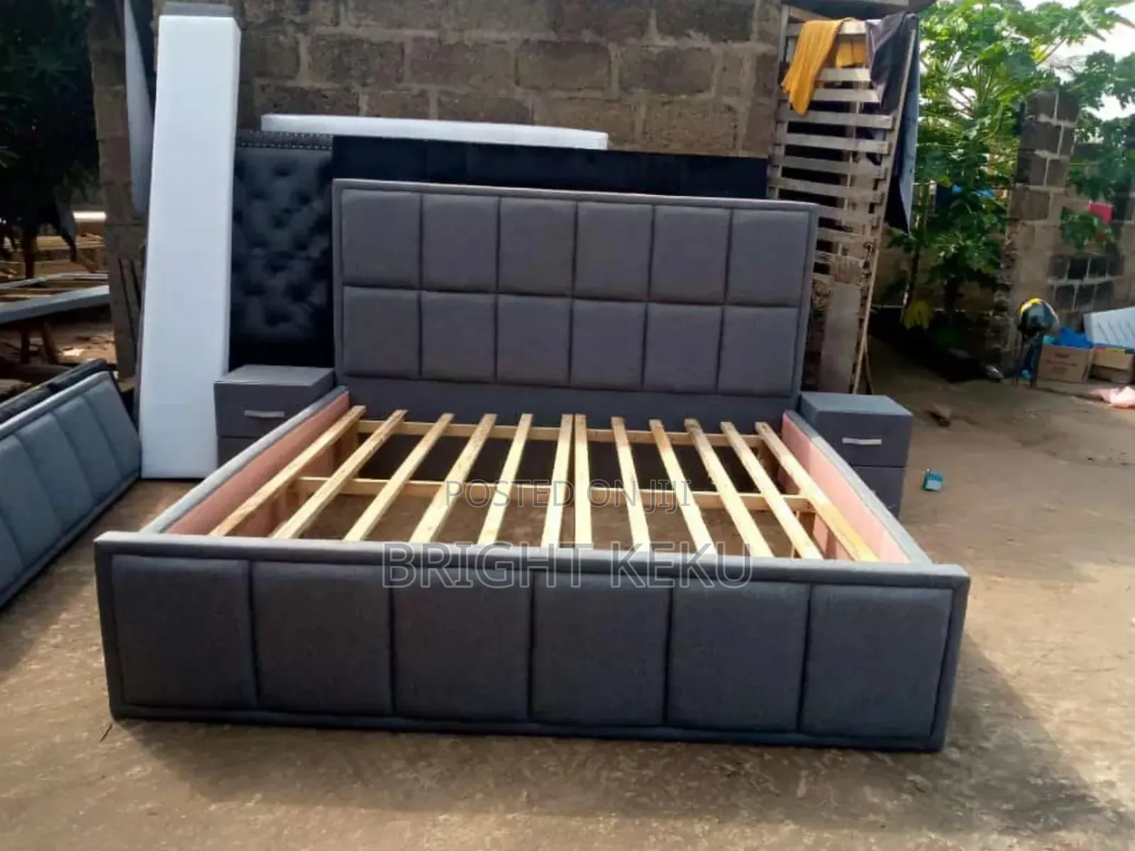Queen Size Bed Frame With Side Drawers Is Available