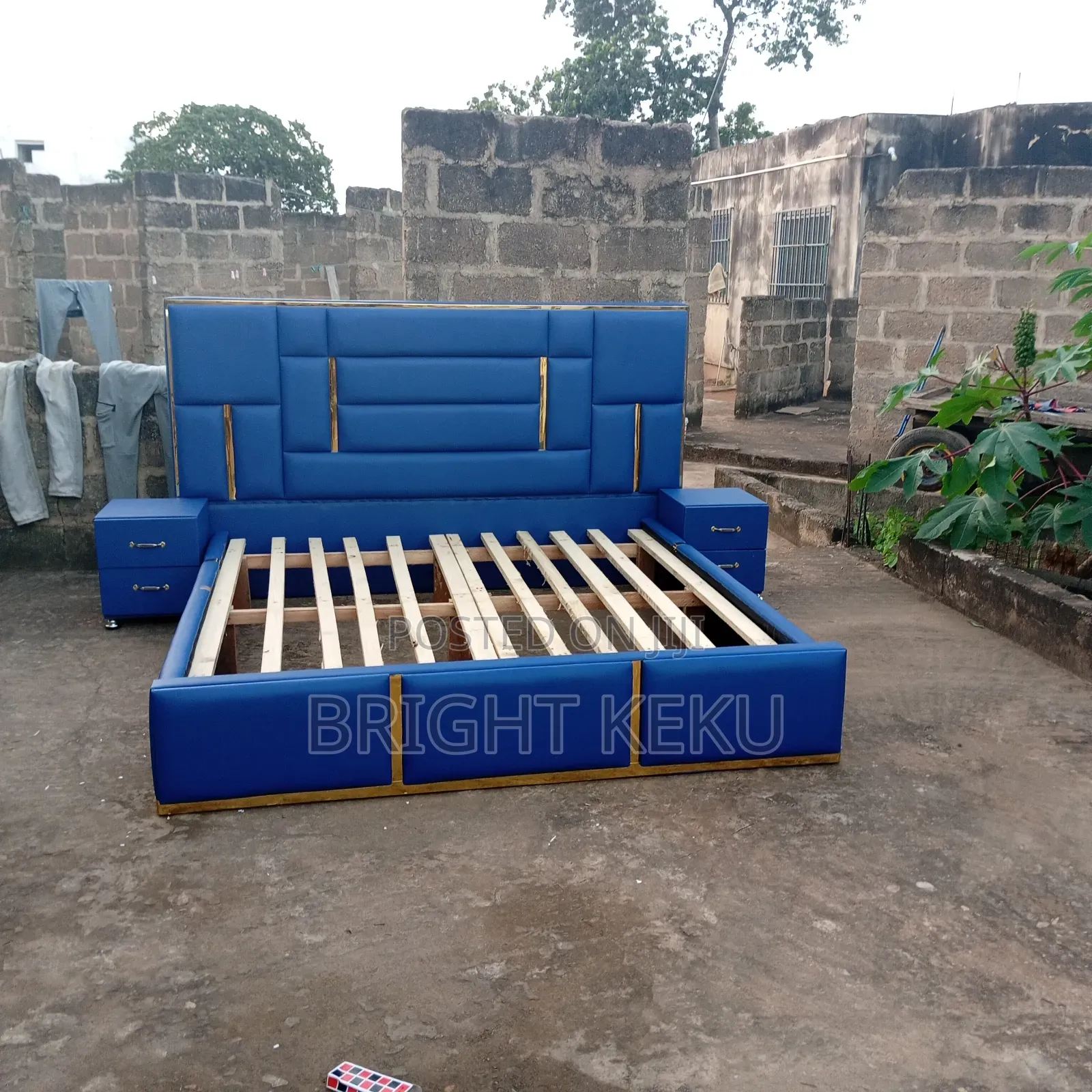 King Size Bed Frame With Side Drawers