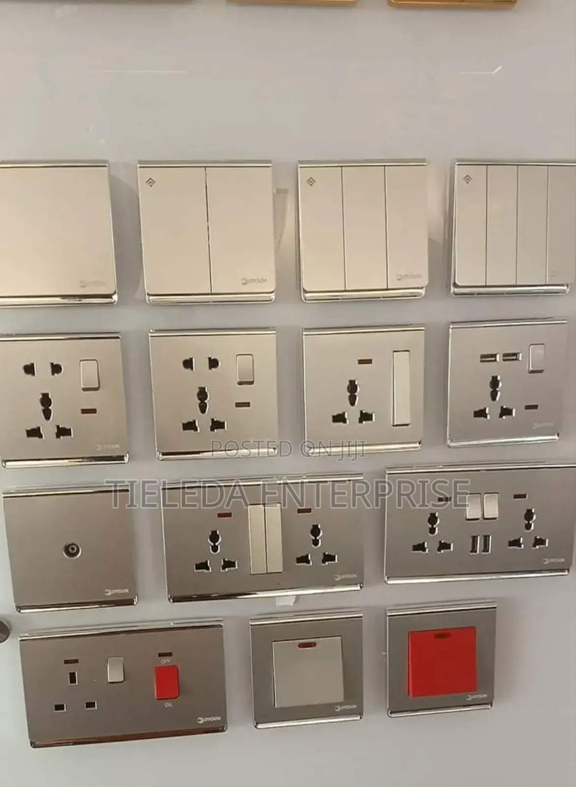 Silver/Grey Socket and Switches High Quality