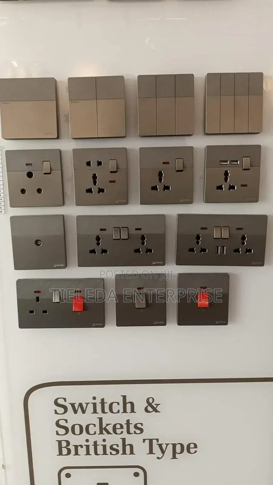 Silver/Grey Socket and Switches High Quality