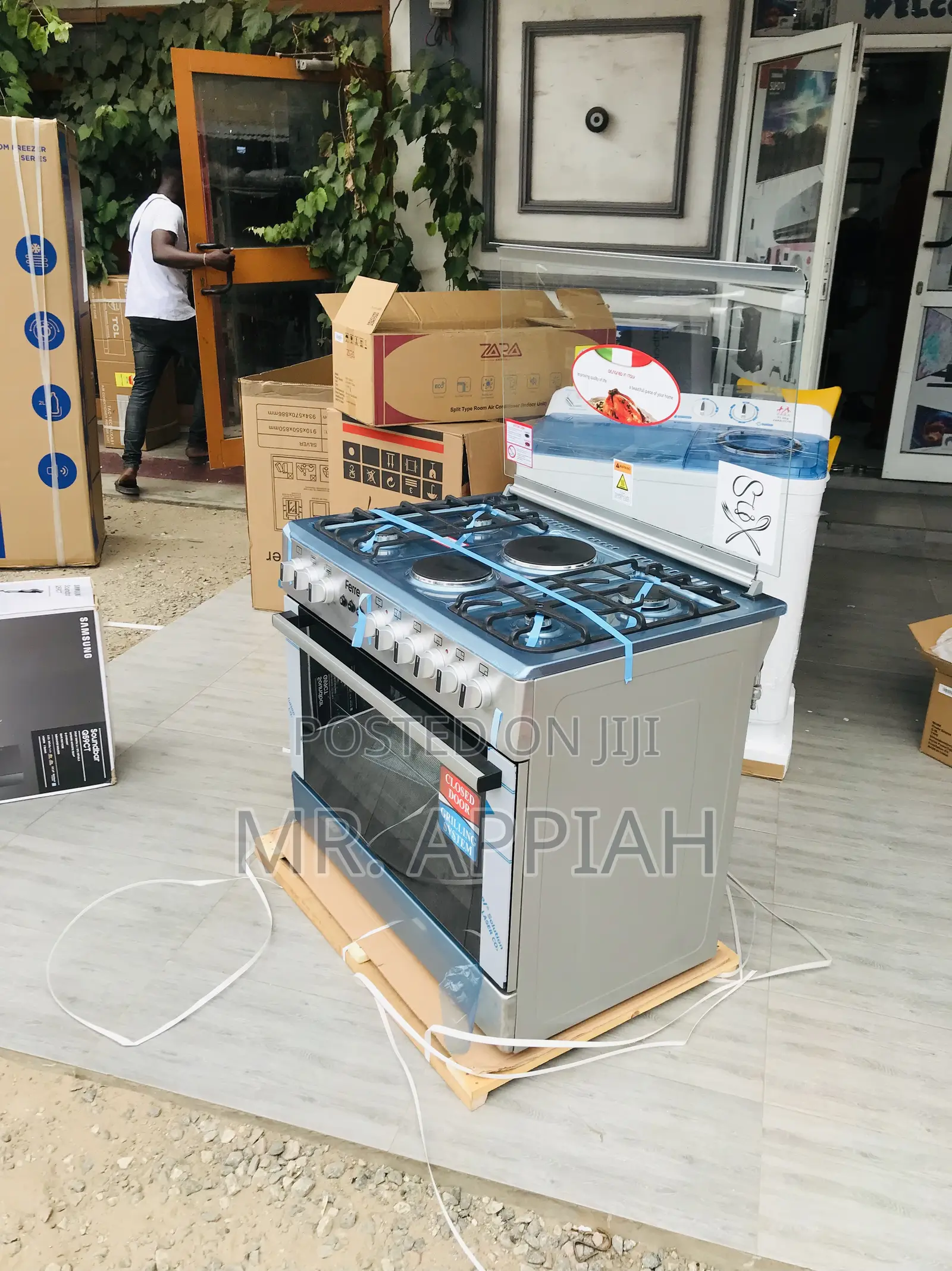 Authentic Ferre 60x90 4 Gas + 2 Electric Cooker(Gray).