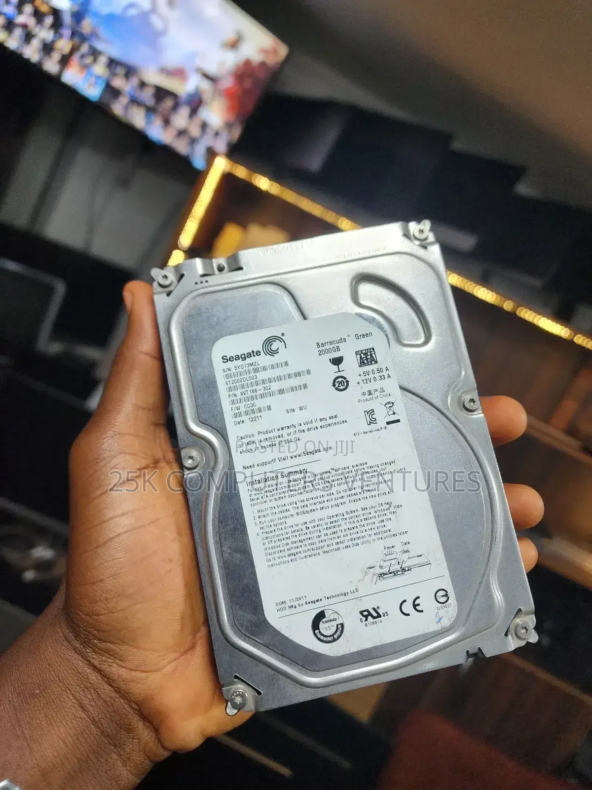 2tb Hard Drive (Hard Disk) Seagate Barracuda Green