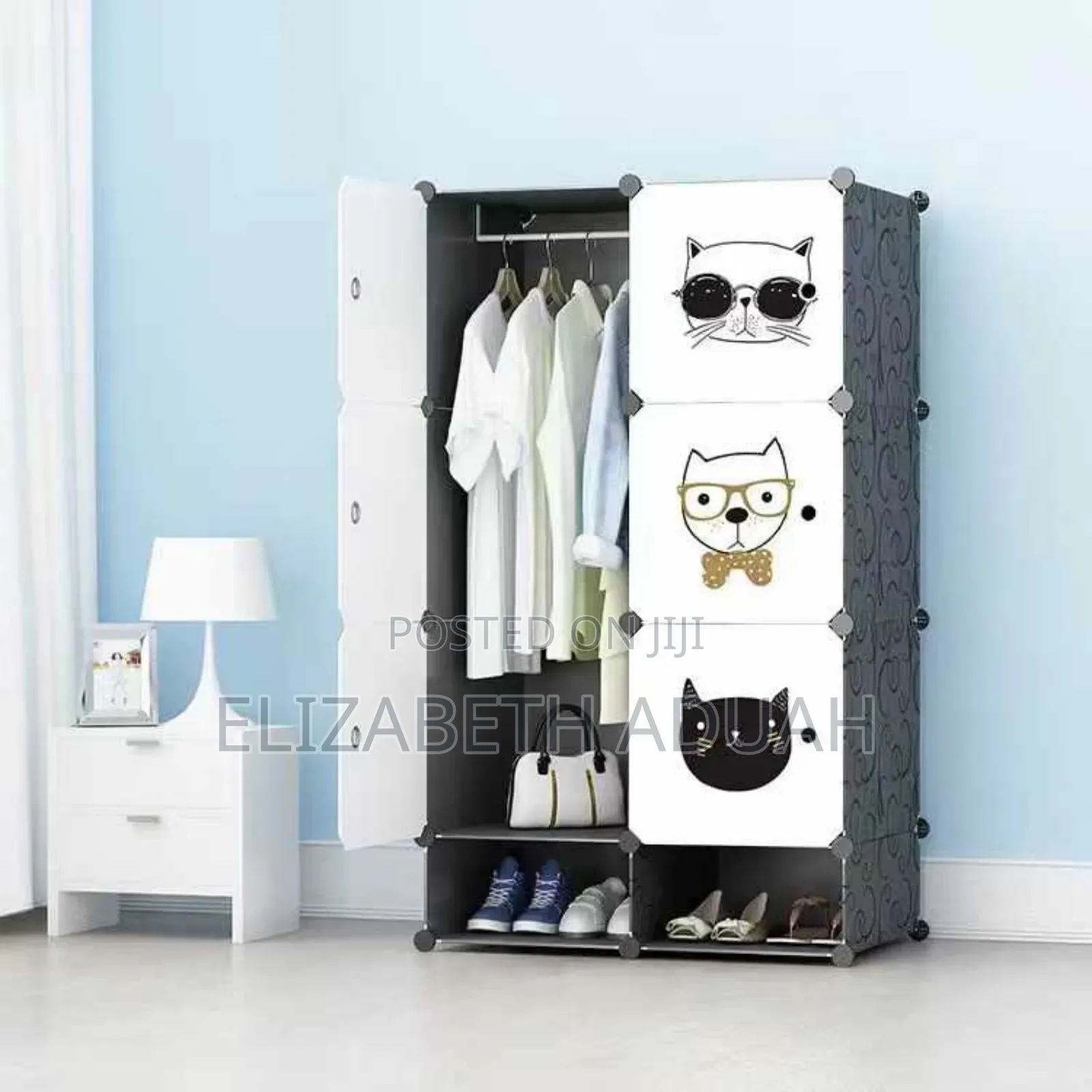 Portable Wardrobe With Shoe Rack
