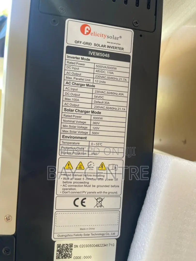 *48v 5000 Watts (5kw) FELICITY HYRBID INVERTERS