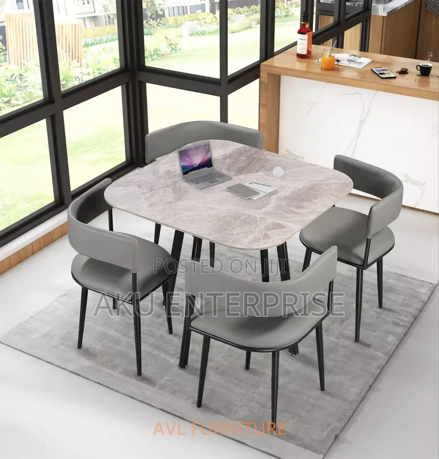 Marble Dining Table and 4 Chairs