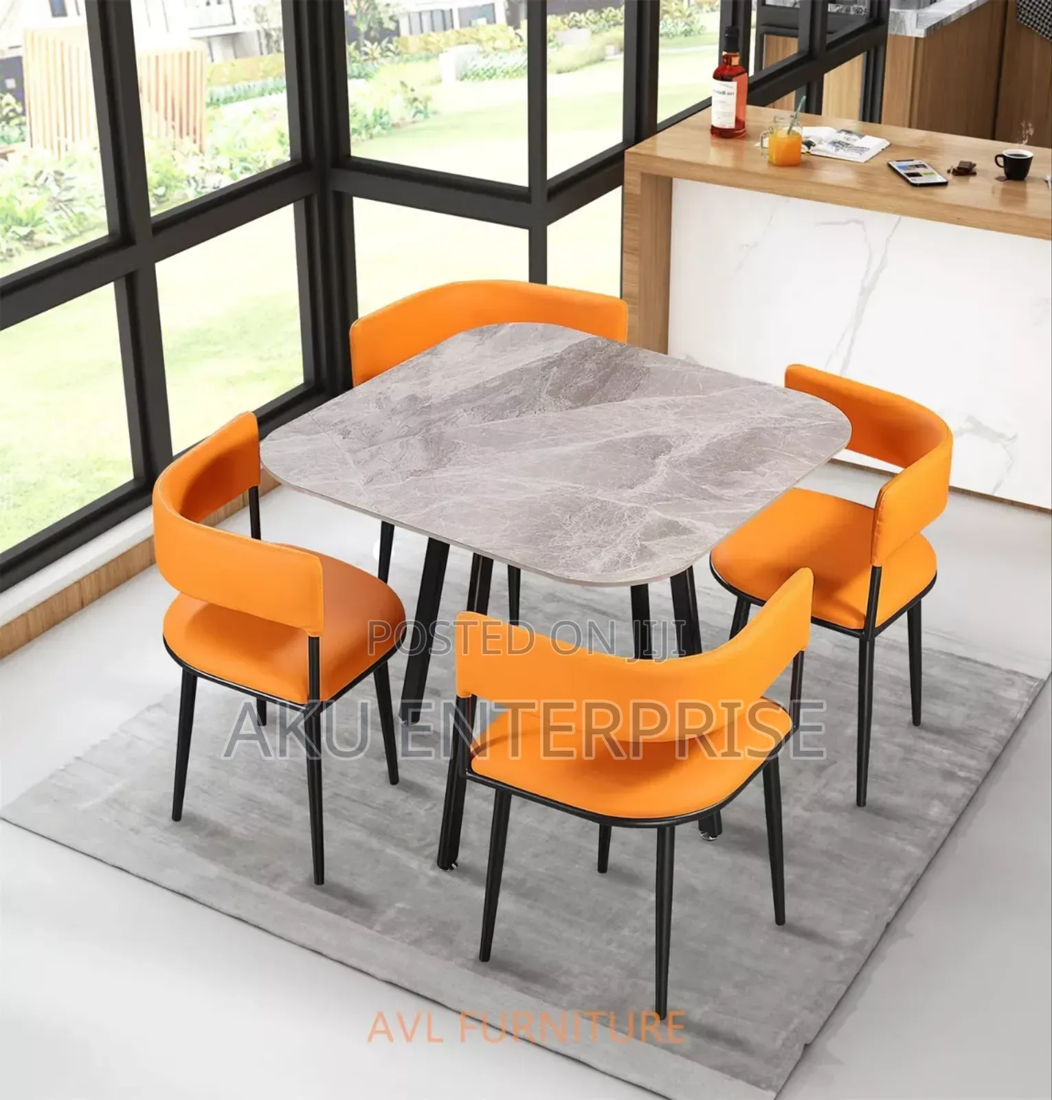 Marble Dining Table and 4 Chairs