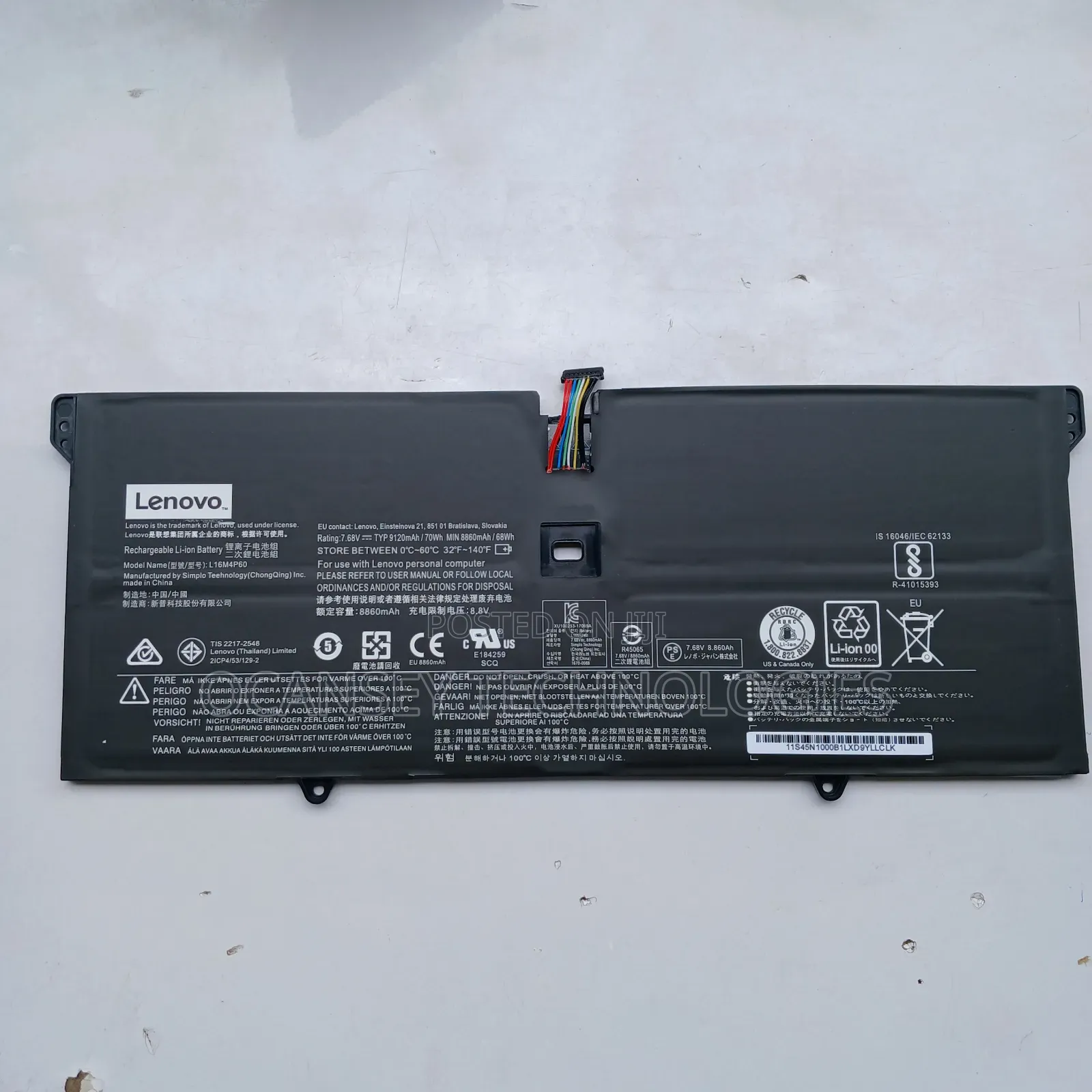 Original Lenovo L16m4p60 Laptop Battery for Yoga 920-13