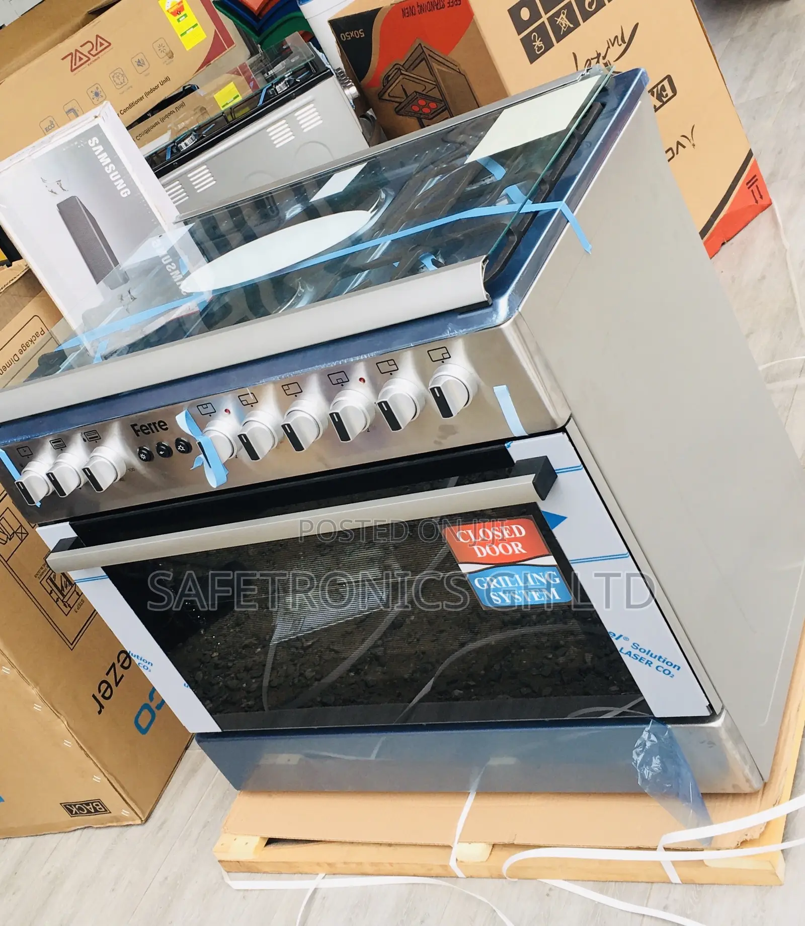 Fresh in Box 60/90 4 Gas 2 Electric Ferre Gray