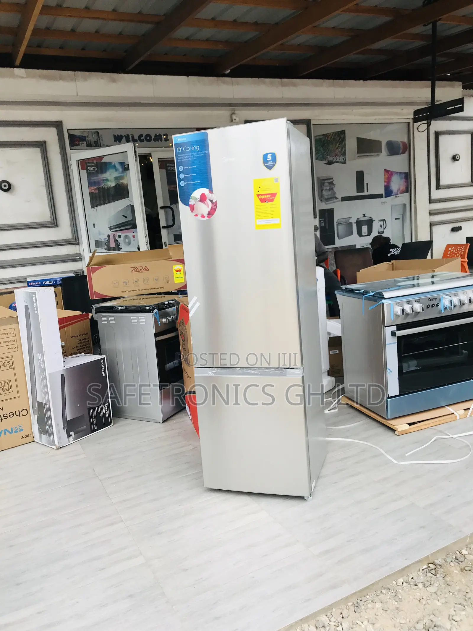 2 Doors Bottomfreezer MDRB369FGN02 Gray Midea Fridge