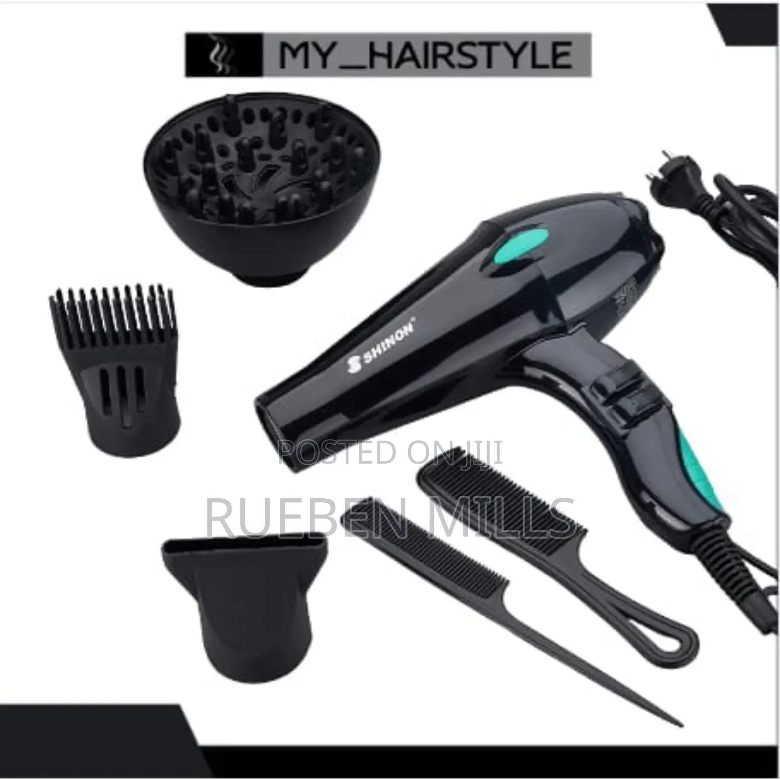 6000w Five in 1 Black Shinon Professional Salon Hair Dryer