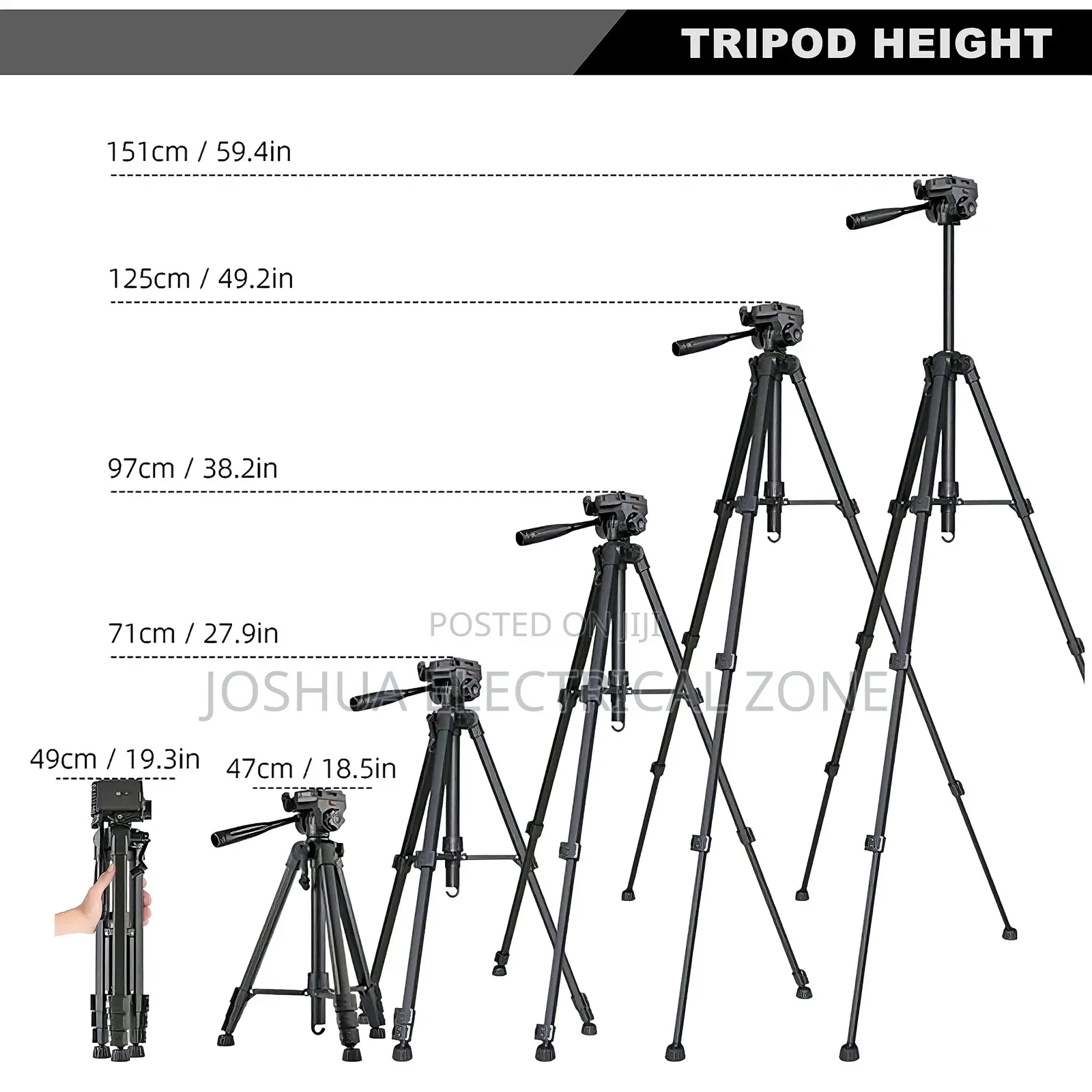 Tripod Stand for Camera and Phone, WEIFENG-3560 TRIPOD