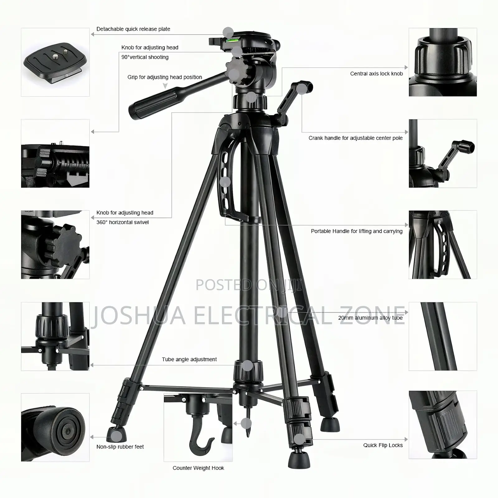 Tripod Stand for Camera and Phone, WEIFENG-3560 TRIPOD