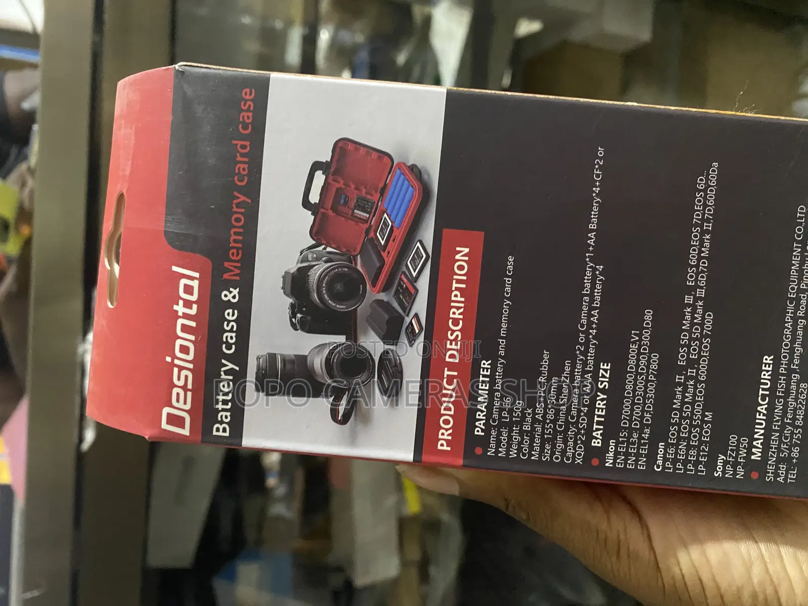 Desintal E6 Battery +Card Case