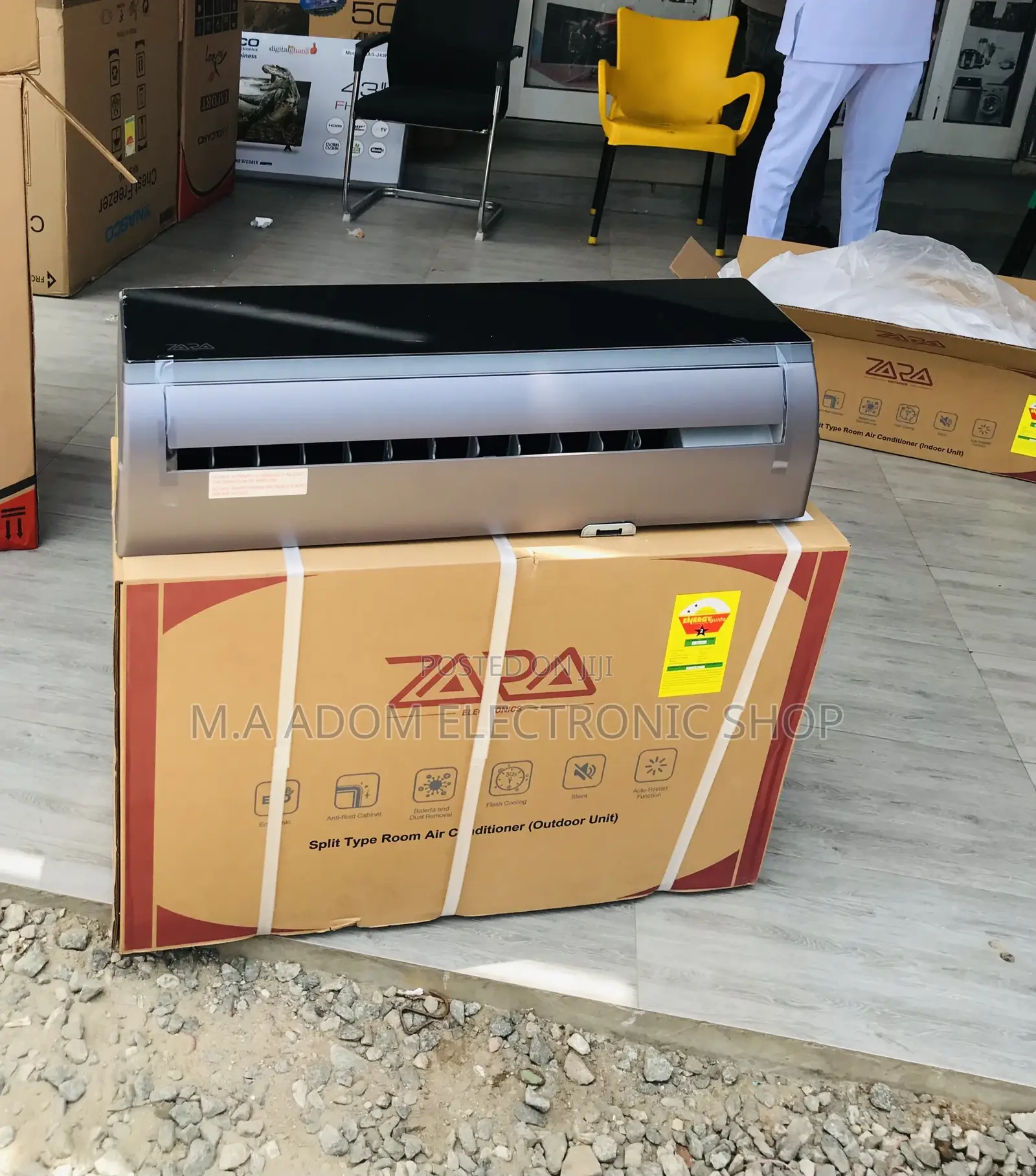 Fast Cooling Zara 1.5hp Split Type Ac(Mirror)Black