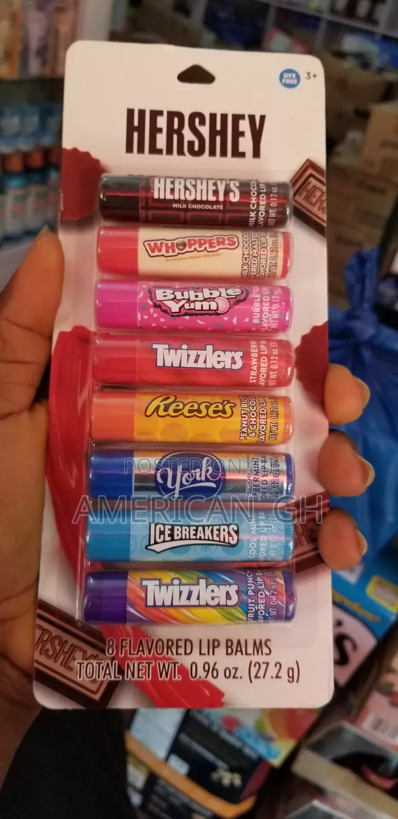Hershey 8 Flavored Lip Balm