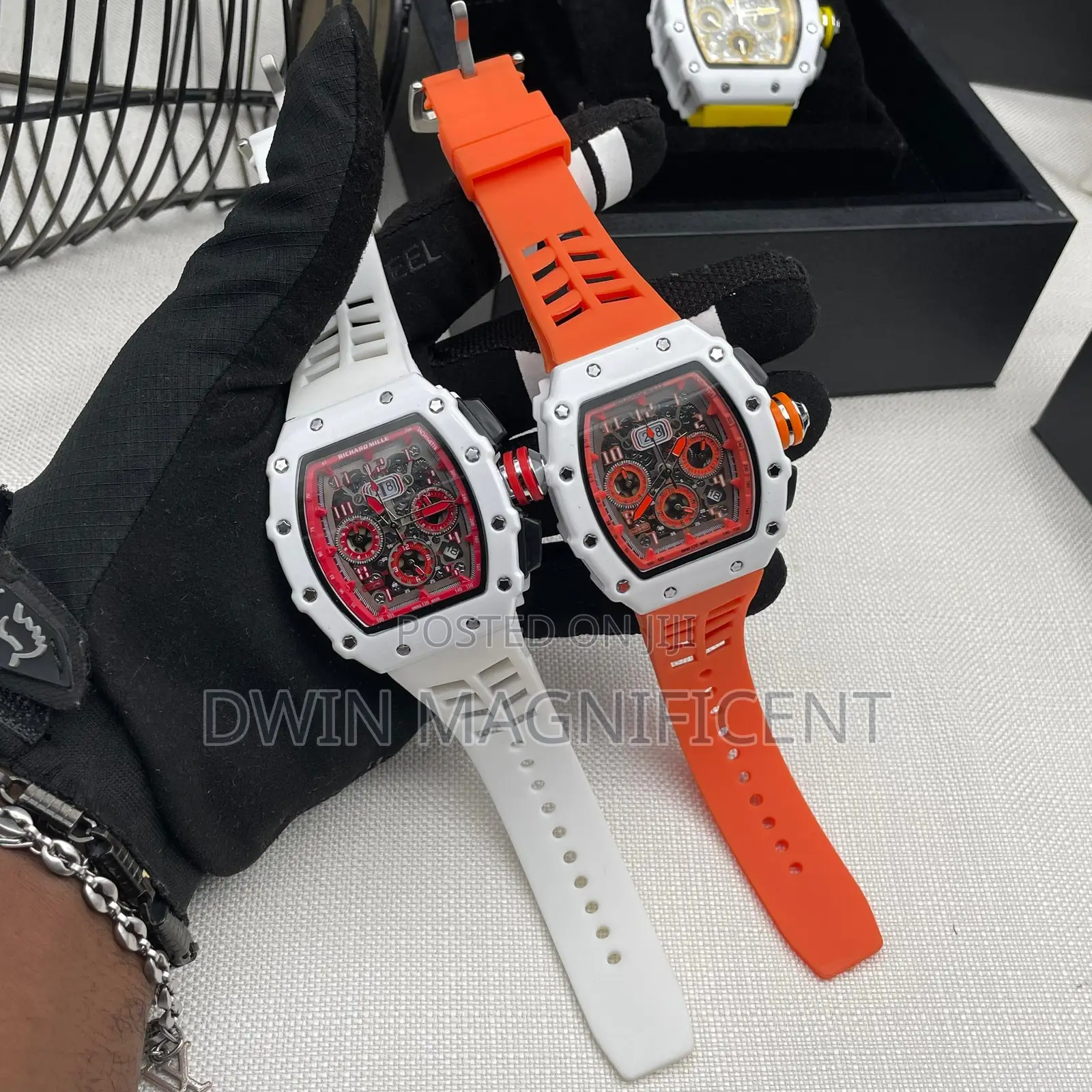 Men’S Transparent and Metallic Shell Watches