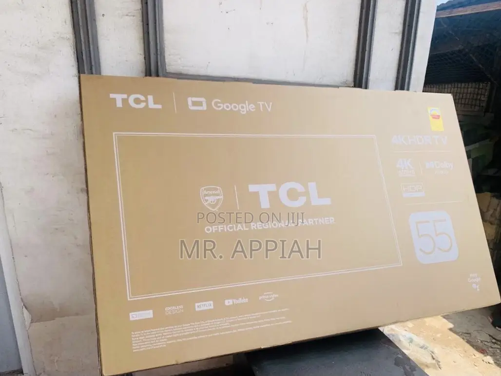 Elegant TCL 55p635 55” HDR Frameless Google Television.