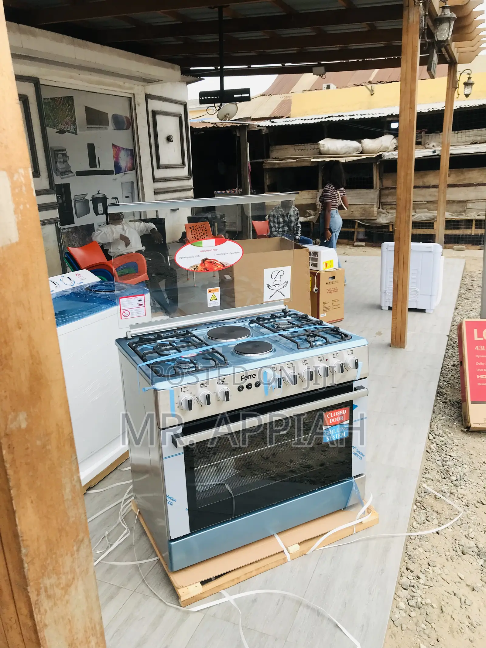 Order Quality Ferre 60x60 4 Gas + 2 Electric Cooker,Gray
